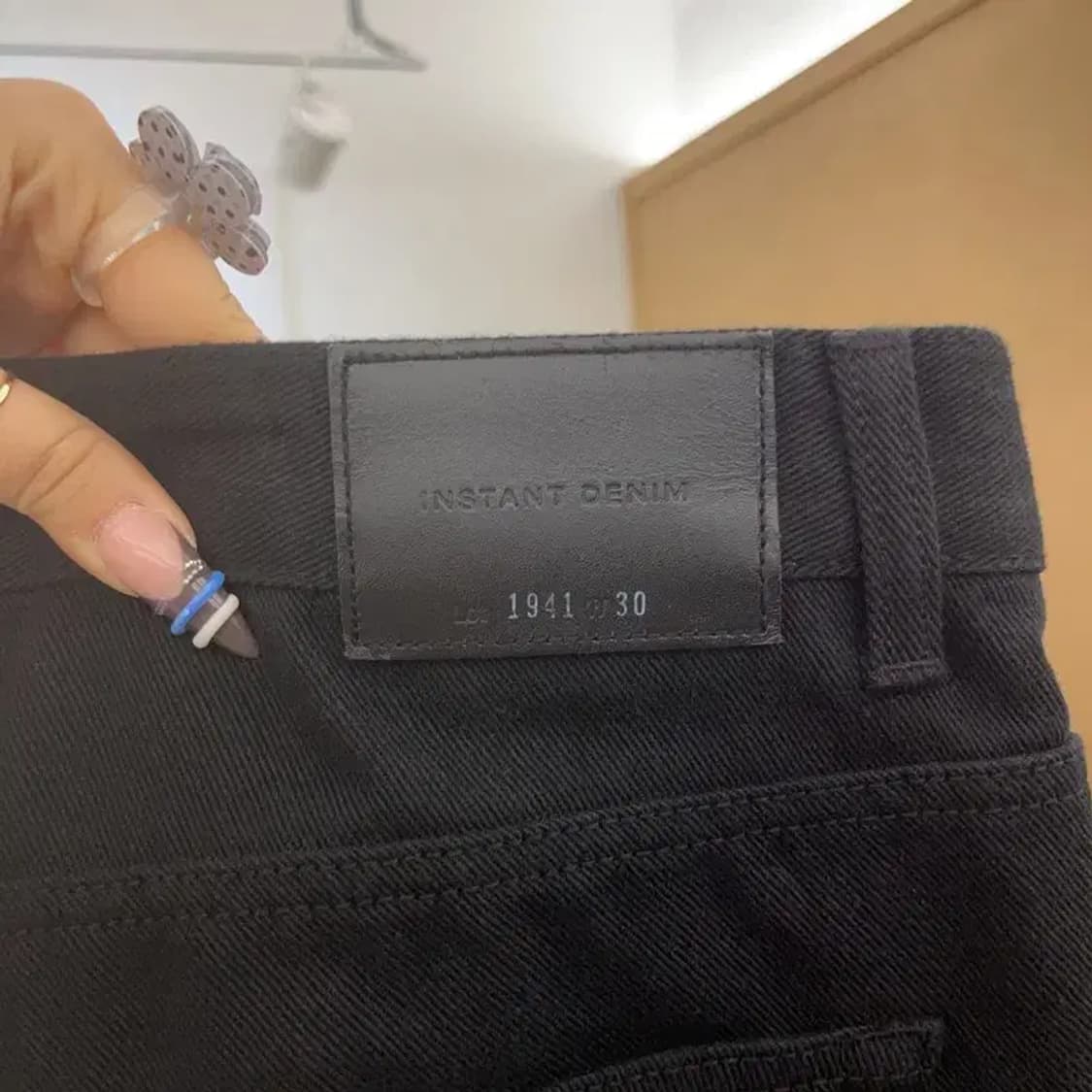 인스턴트데님 모던 락시크 블랙진 데님 흑청팬츠 30인치 C07985 상품이미지5