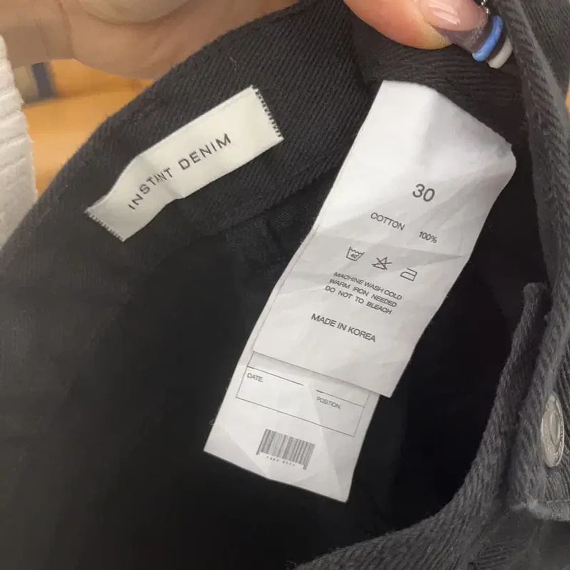 인스턴트데님 모던 락시크 블랙진 데님 흑청팬츠 30인치 C07985 상품이미지6