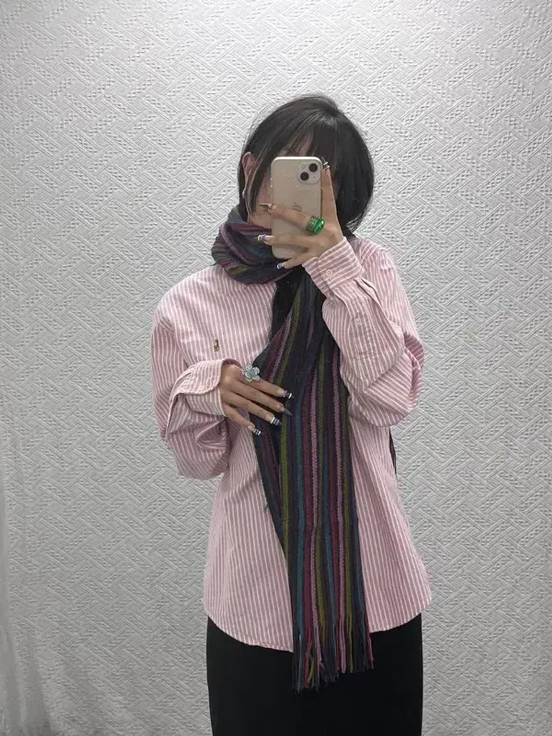 메트로시티 스트라이프 키치 멀티컬러 목도리 C07995 상품이미지2