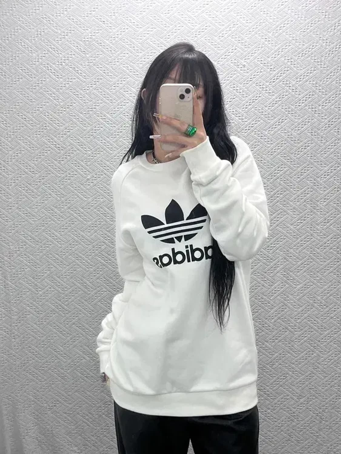 아디다스 빈티지 캐주얼 빅트레포일 크림 맨투맨 XL C08004 상품이미지2