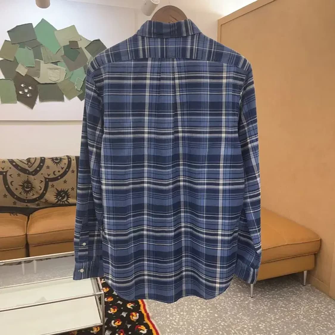 폴로 랄프로렌 인디고 옥스포드 오버핏 체크 셔츠 M C08024 상품이미지4