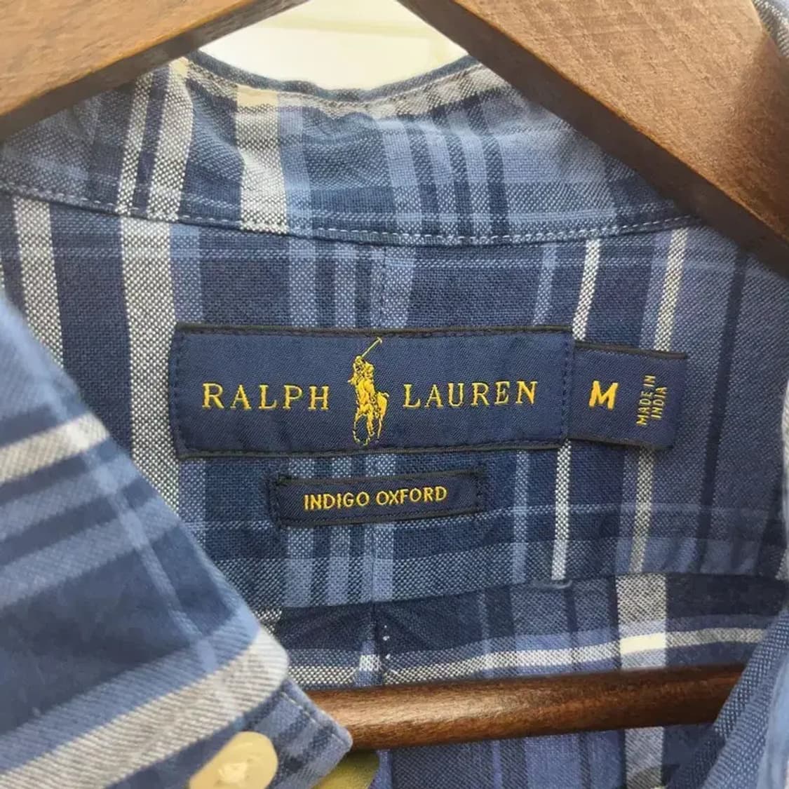 폴로 랄프로렌 인디고 옥스포드 오버핏 체크 셔츠 M C08024 상품이미지5