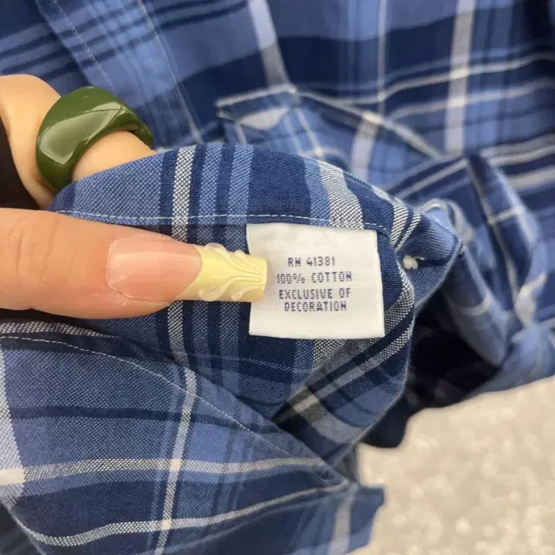 폴로 랄프로렌 인디고 옥스포드 오버핏 체크 셔츠 M C08024 상품이미지6