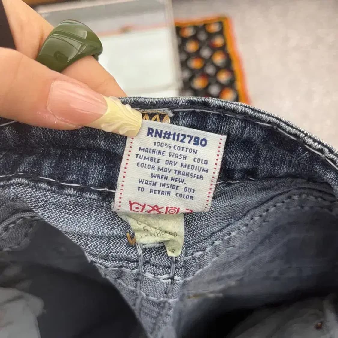 트루릴리전 조이 올드스쿨 레트로 스티치 데님팬츠 28인치 C08027 상품이미지7