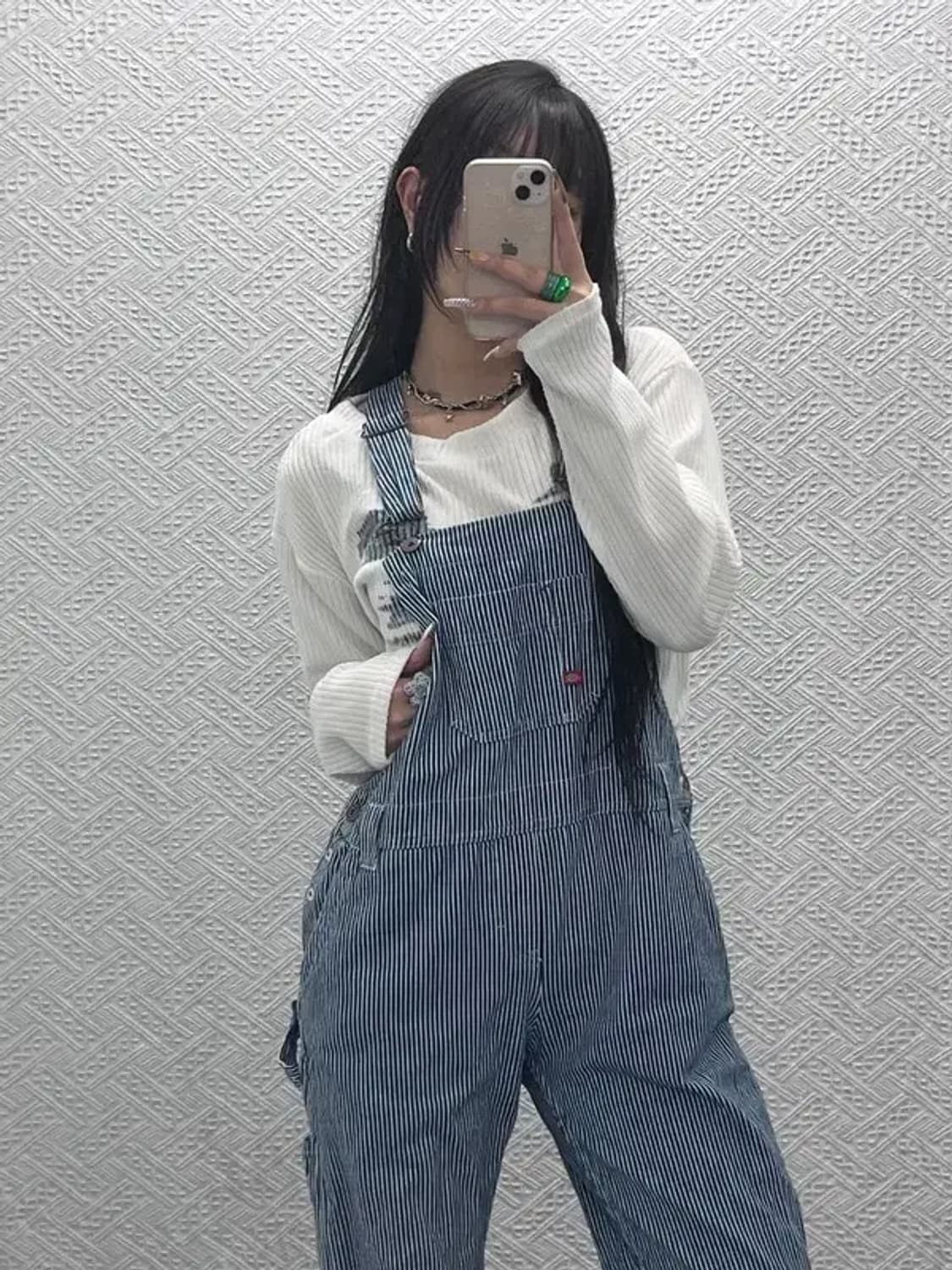 디키즈 빈티지 컨트리 스트라이프 멜빵 점프수트 S C08035 상품이미지2