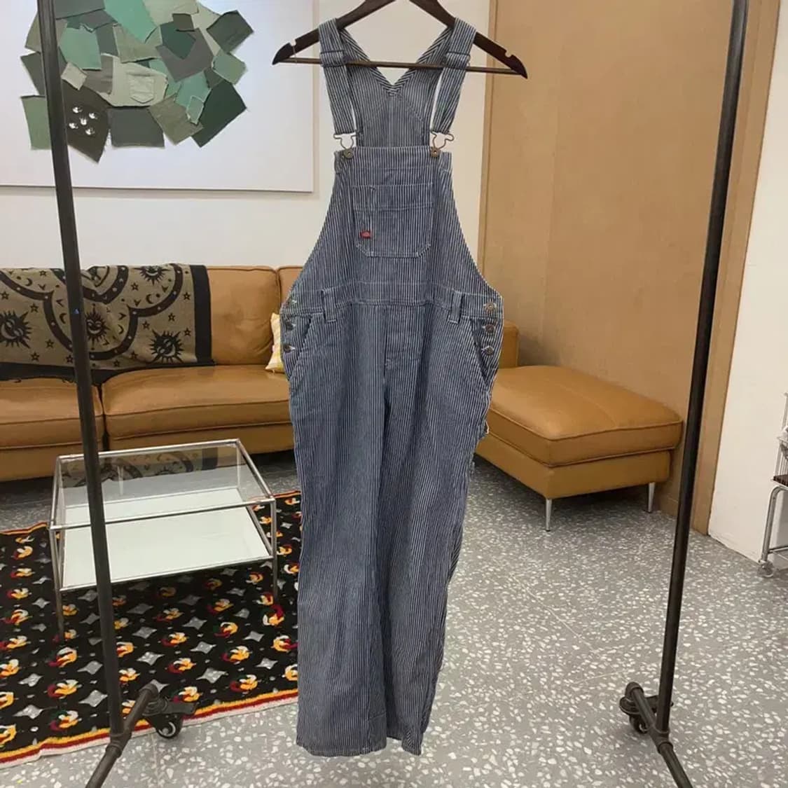 디키즈 빈티지 컨트리 스트라이프 멜빵 점프수트 S C08035 상품이미지3