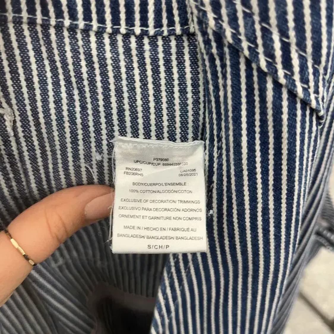 디키즈 빈티지 컨트리 스트라이프 멜빵 점프수트 S C08035 상품이미지5