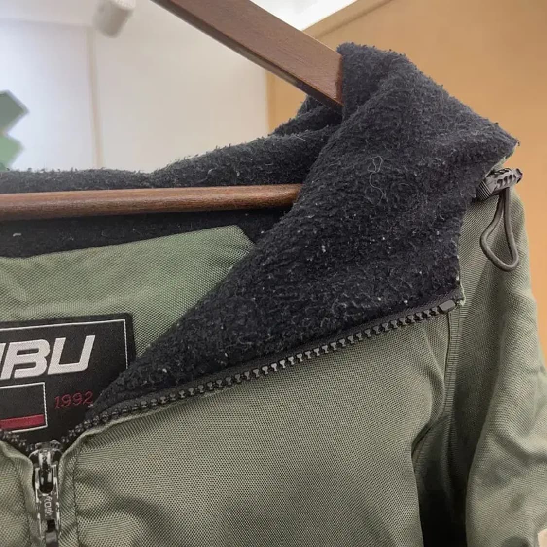 푸부 올드스쿨 레트로 빈티지 백로고 바람막이 후드 자켓 L C08000 상품이미지7