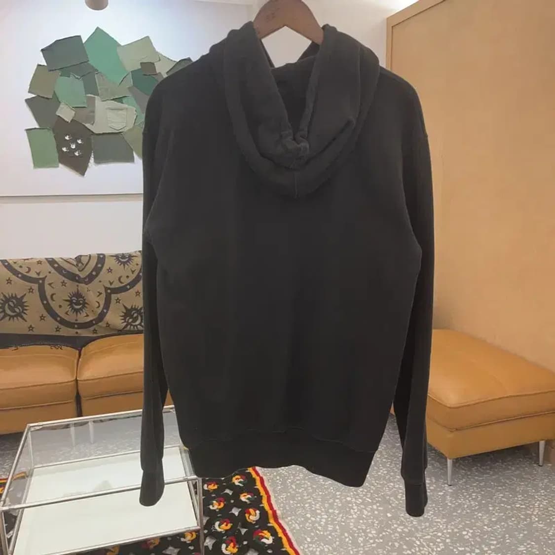 예스아이씨 올드스쿨 프린팅로고 오버핏 후드티 M C08022 상품이미지4