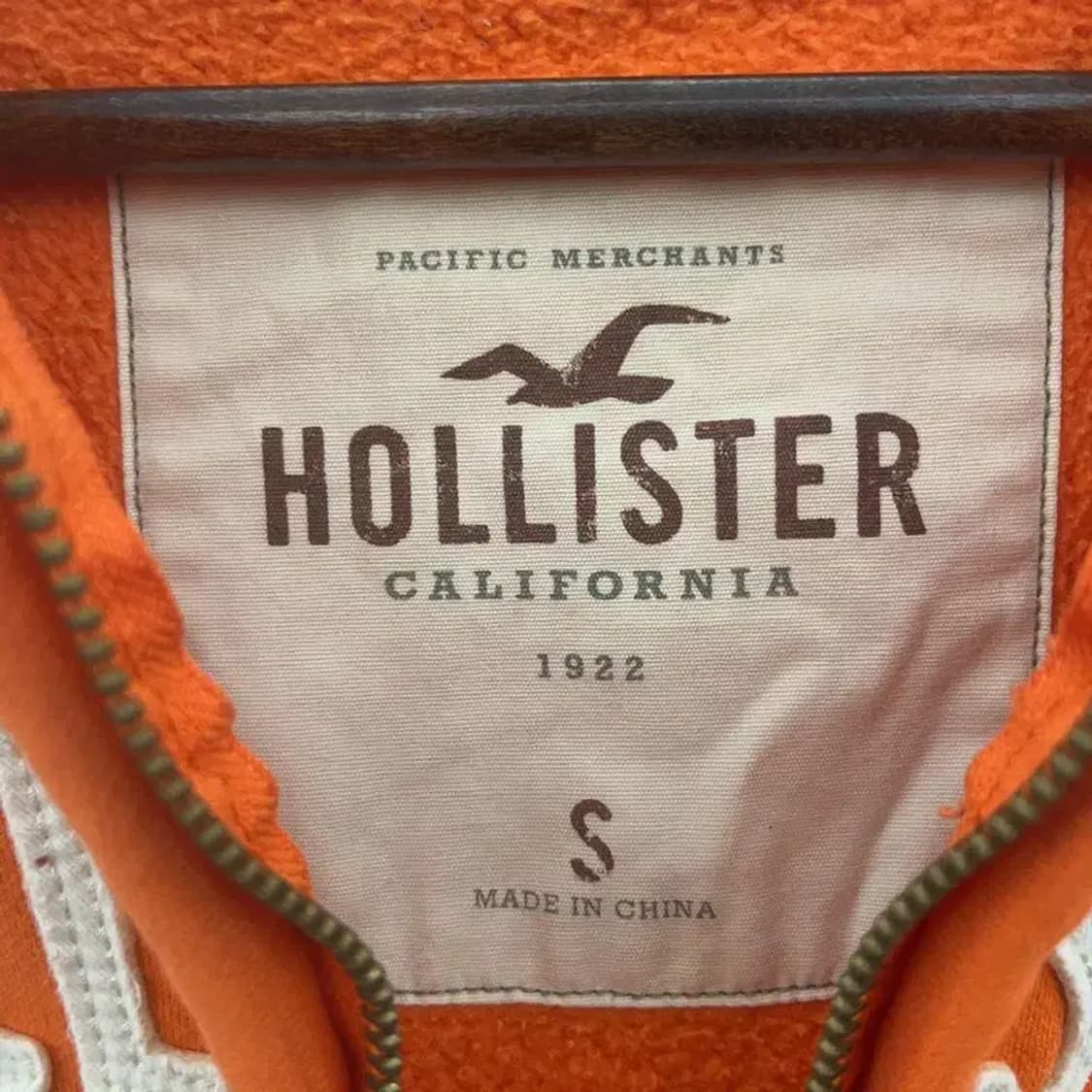 홀리스터 Y2K 00's 대장급 오렌지 기모 후드집업 S C08011 상품이미지5