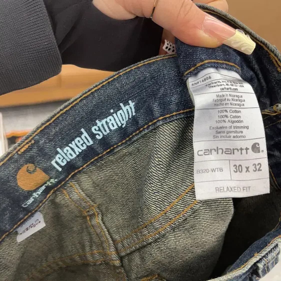 칼하트 빈티지 릴렉스 스트레이트핏 데님팬츠 30인치 C08030 상품이미지6