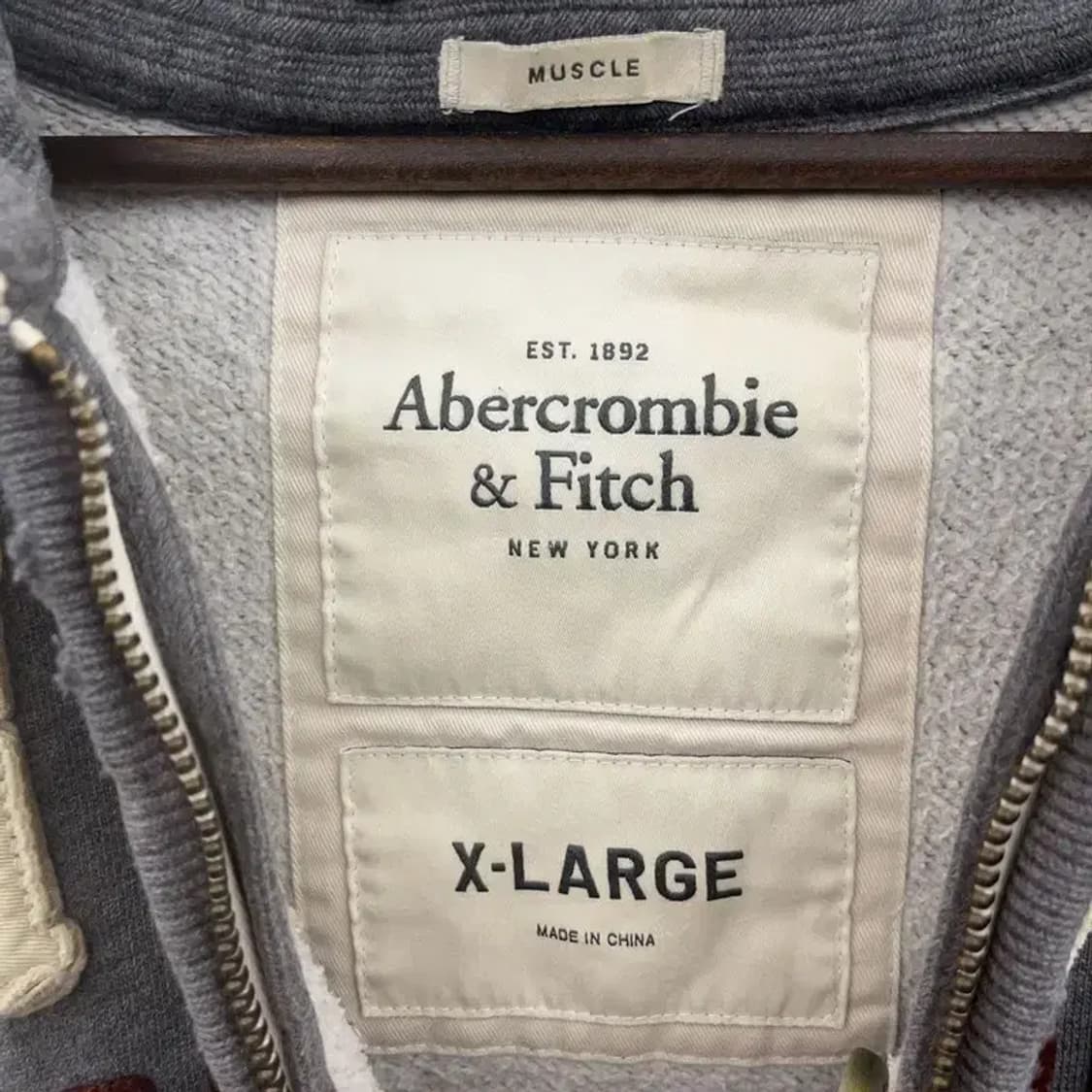 아베크롬비 빈티지 데미지 포인트 약기모 후드집업 XL C08012 상품이미지5