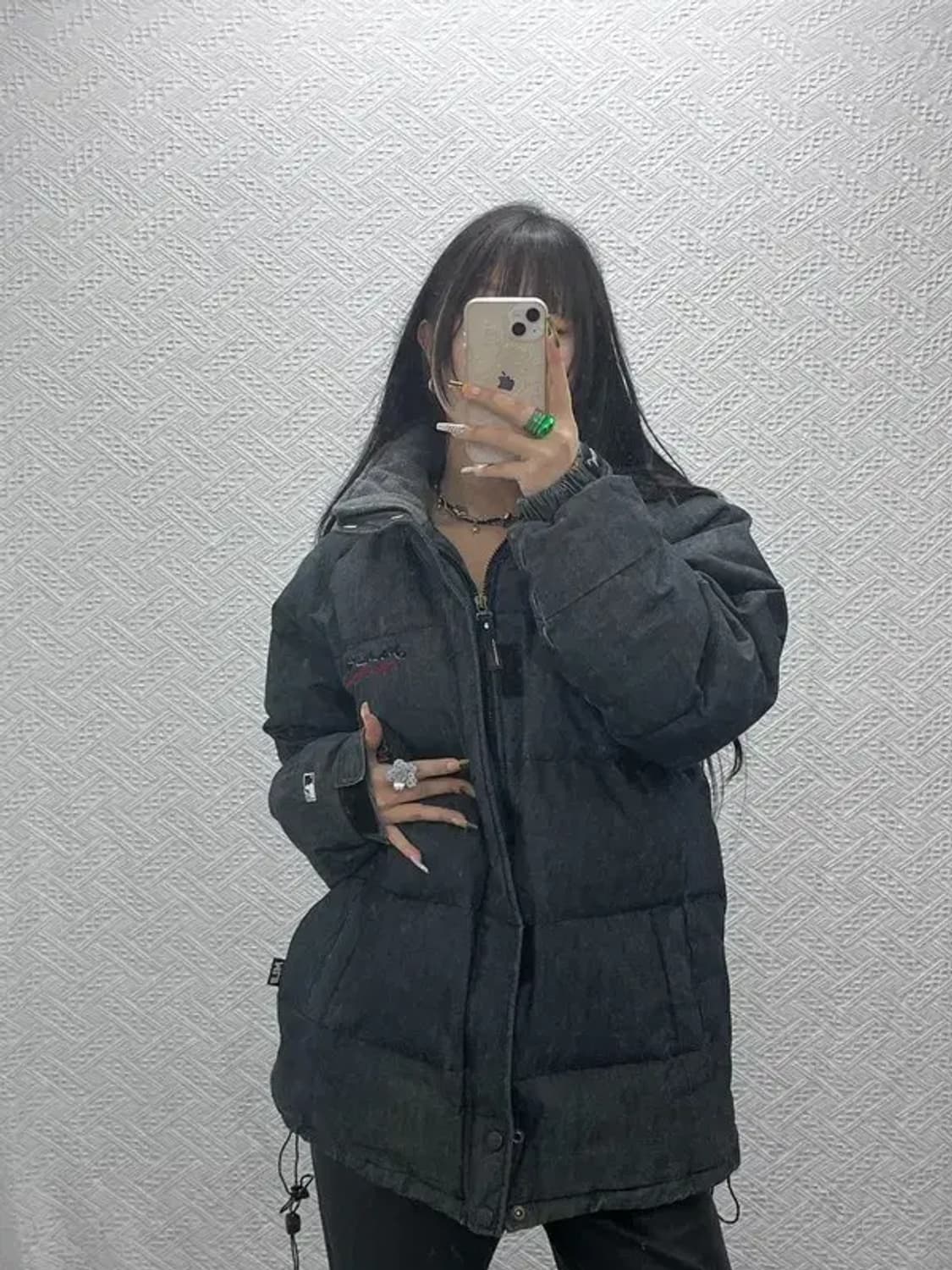 MLB 올드스쿨 빈티지 레터링 오리털 패딩 100 C08017 상품이미지1