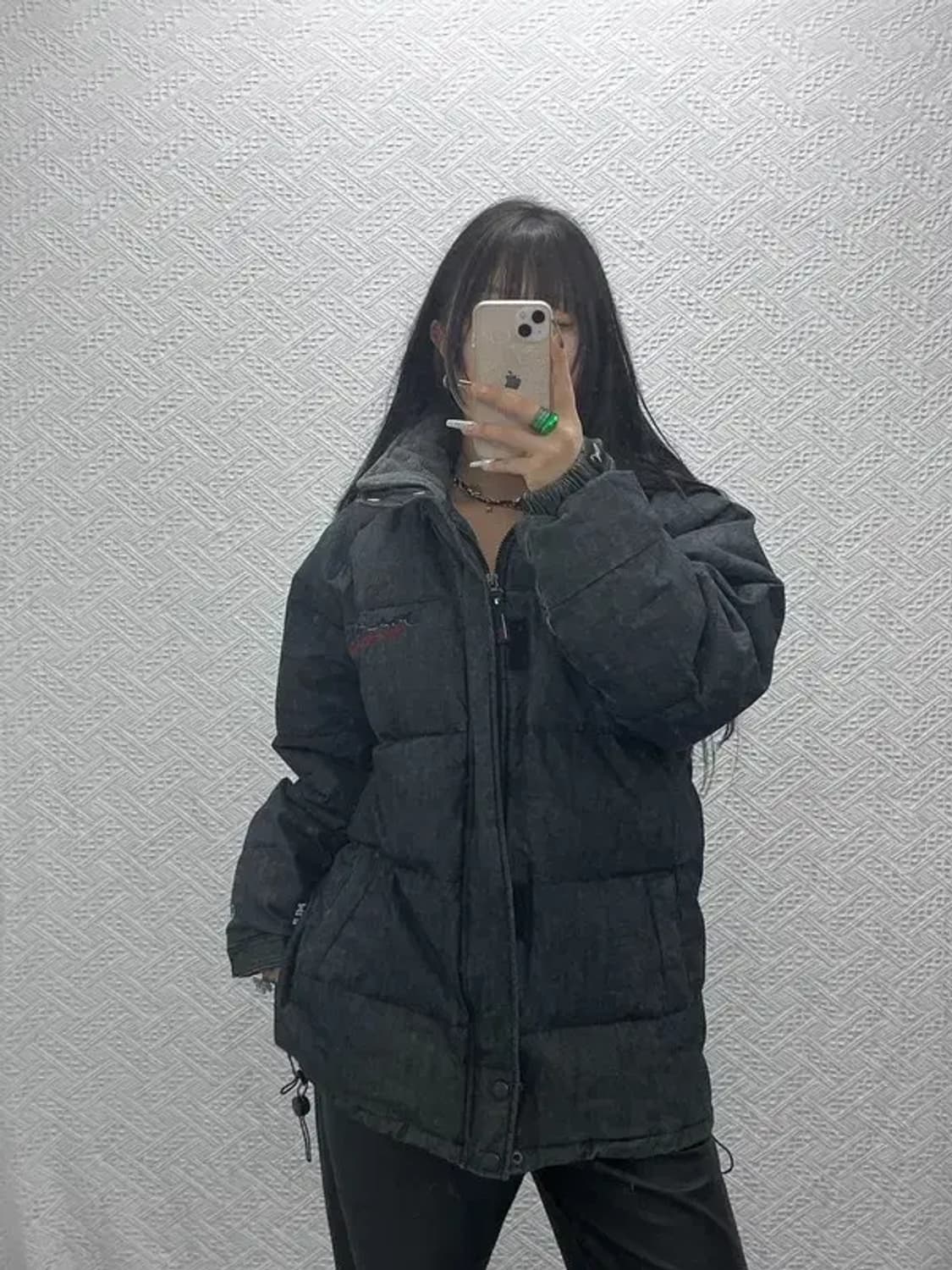 MLB 올드스쿨 빈티지 레터링 오리털 패딩 100 C08017 상품이미지2