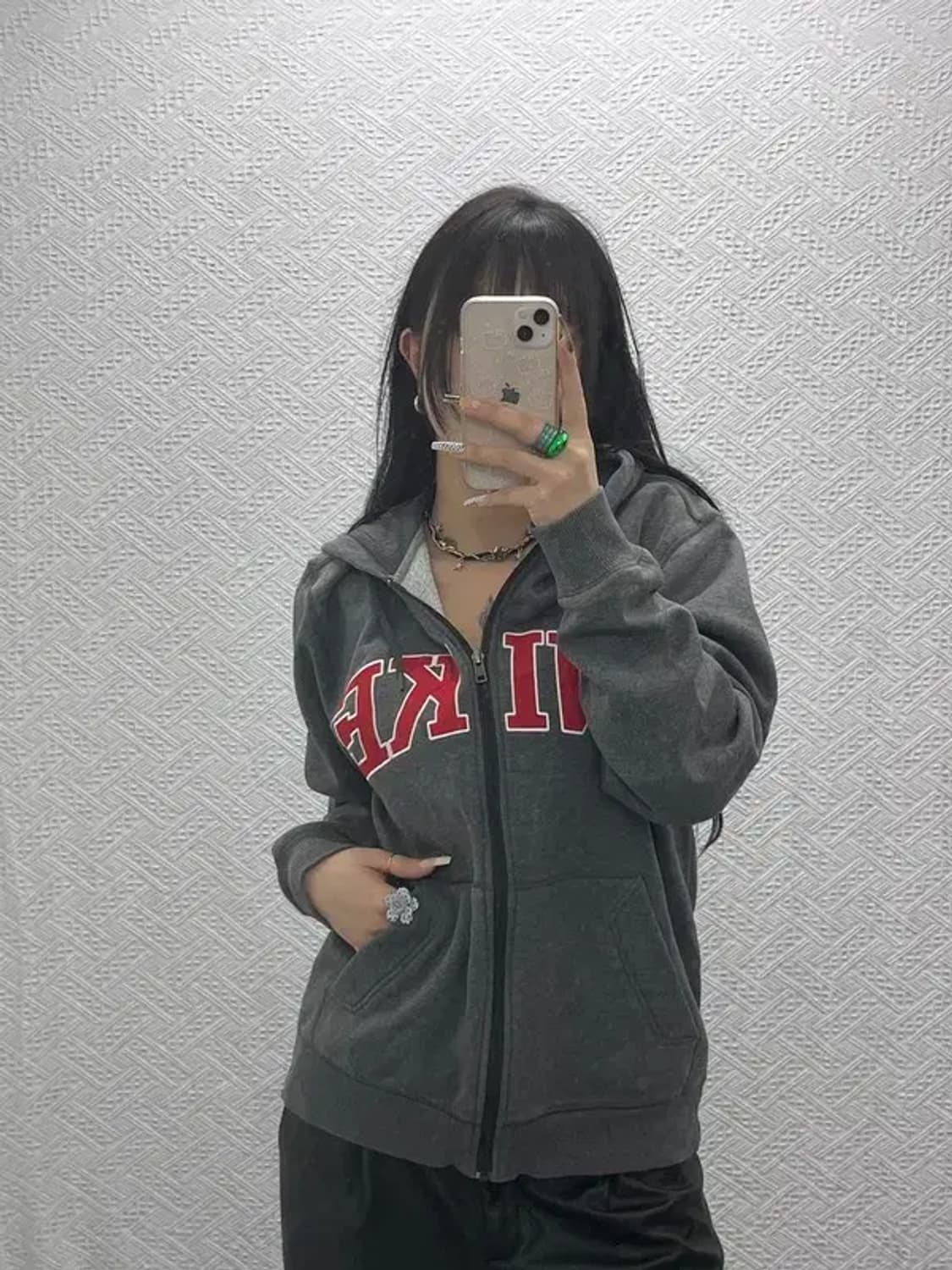 나이키 올드스쿨 레트로 빅로고 약기모 후드집업 L C08013 상품이미지1