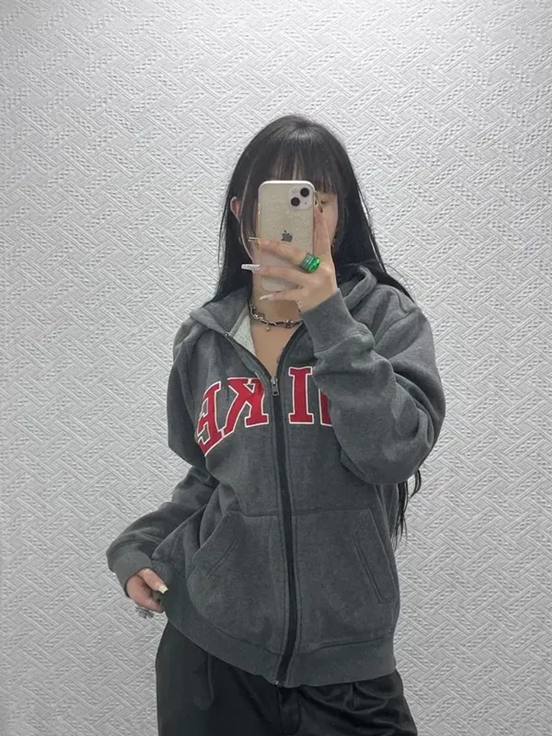 나이키 올드스쿨 레트로 빅로고 약기모 후드집업 L C08013 상품이미지2