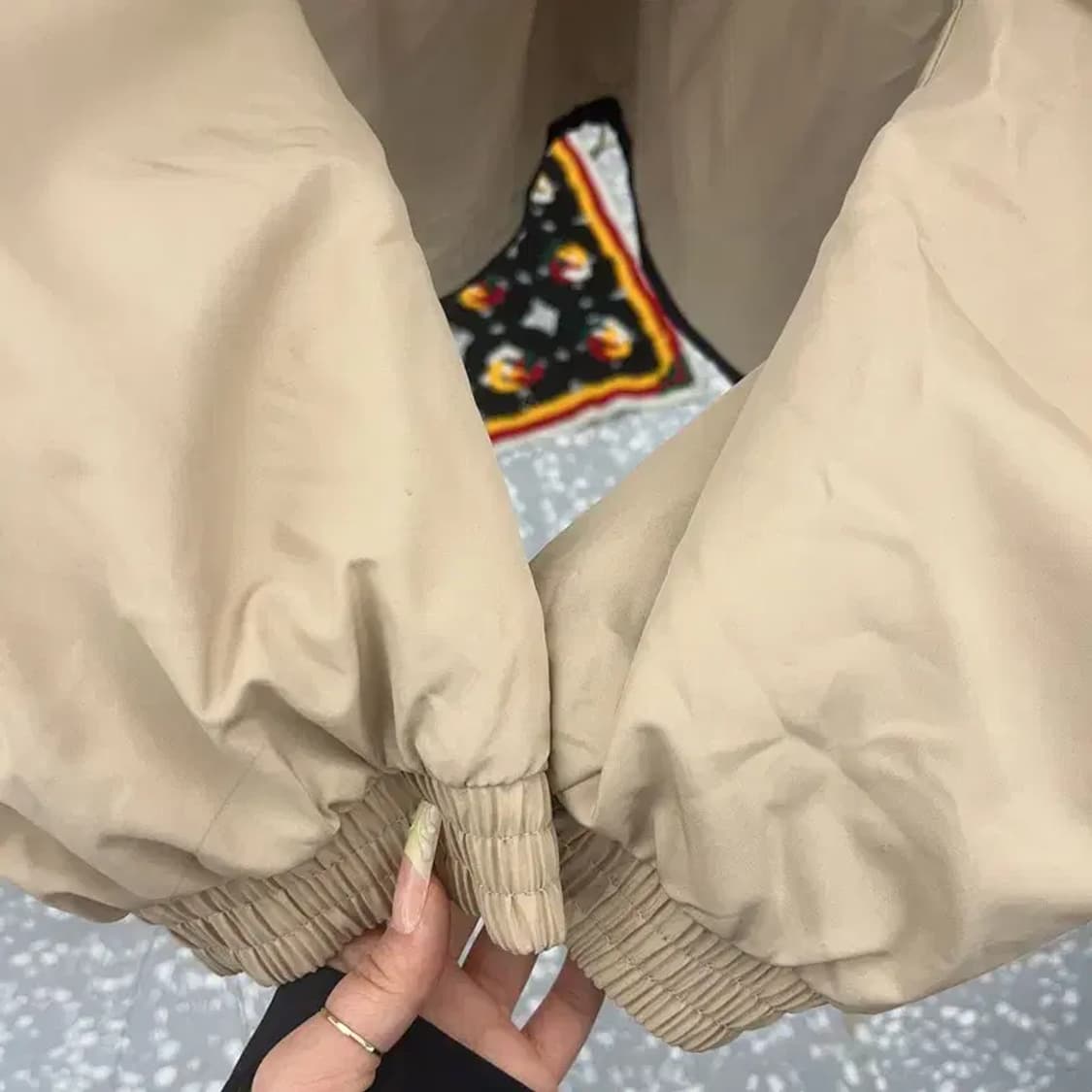 아식스 올드스쿨 컨트리 베이지 퀄팅 누빔 자켓 110 C08018 상품이미지7