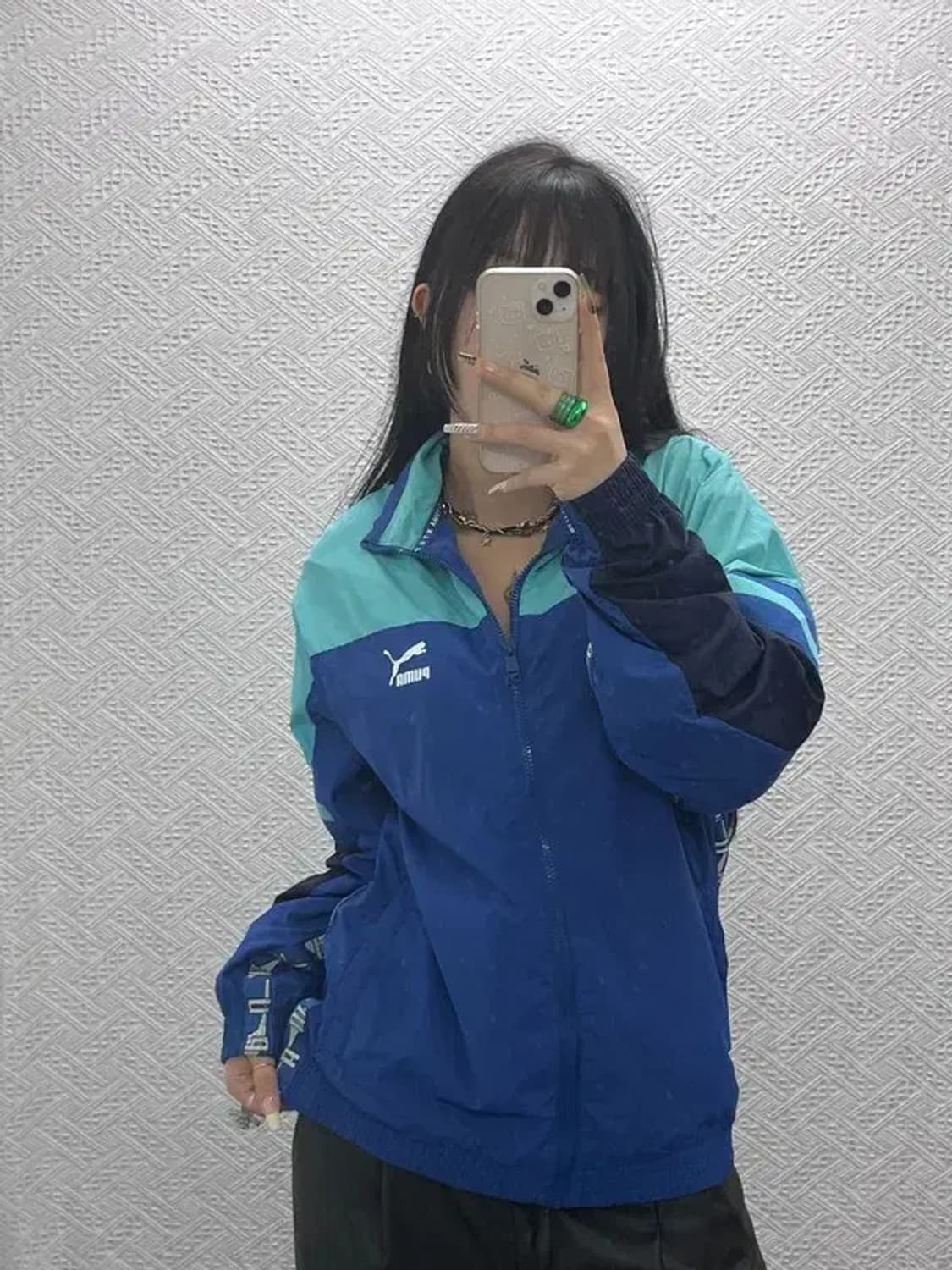 푸마 올드스쿨 레트로 윈드브레이커 배색 바람막이 S C08020 상품이미지2