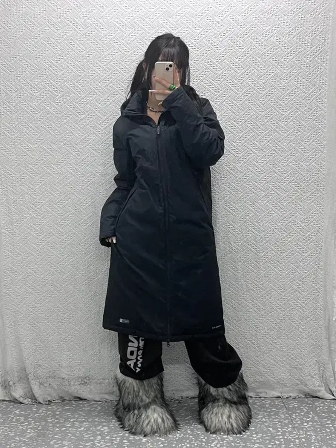 나이키 빈티지 스포티 캐주얼 후드 롱패딩 M C08038 상품이미지2