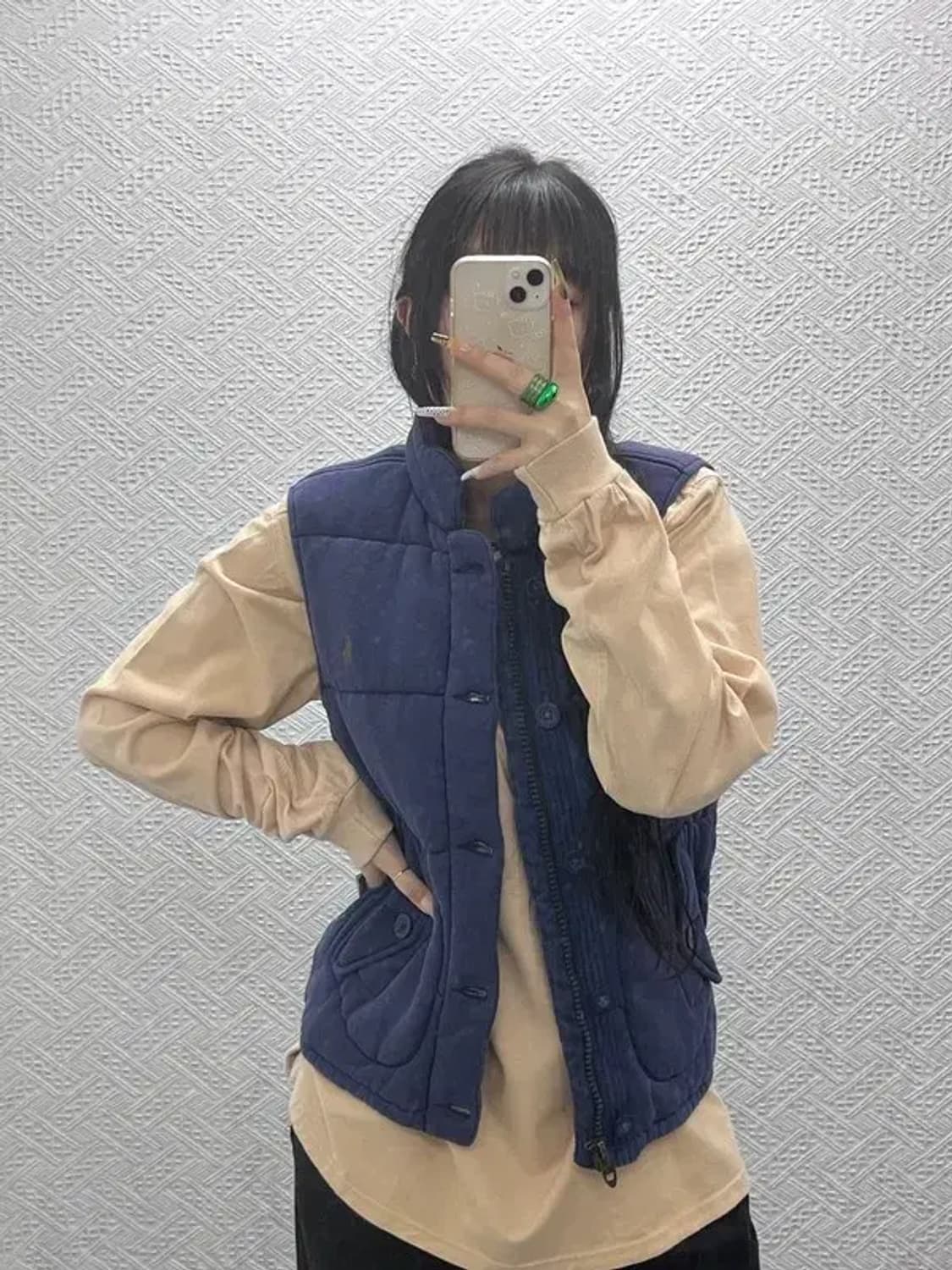 폴로 랄프로렌 Y2K 레트로 00's 딥퍼플 패딩 조끼 XS C08046 상품이미지1