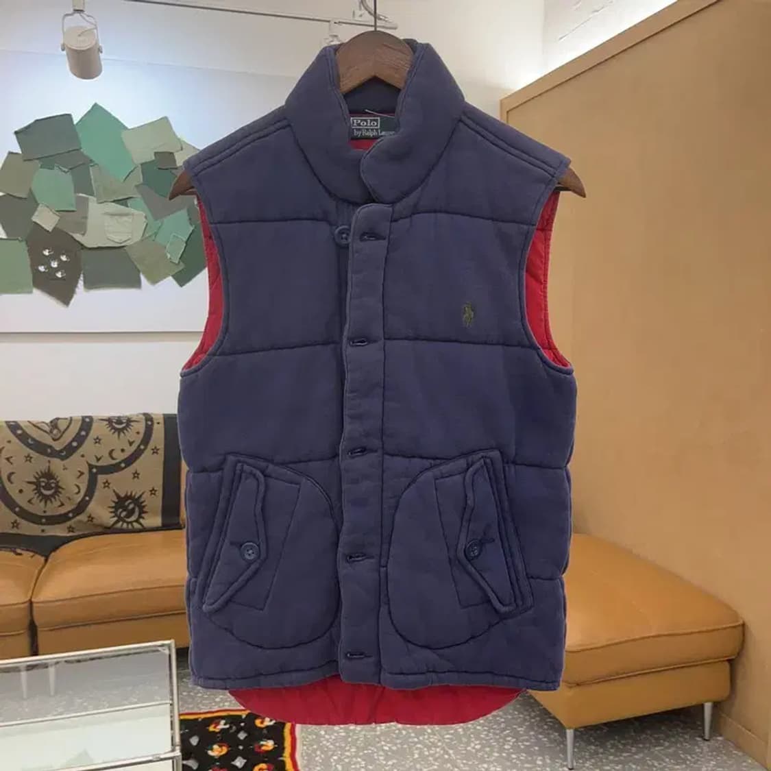 폴로 랄프로렌 Y2K 레트로 00's 딥퍼플 패딩 조끼 XS C08046 상품이미지3