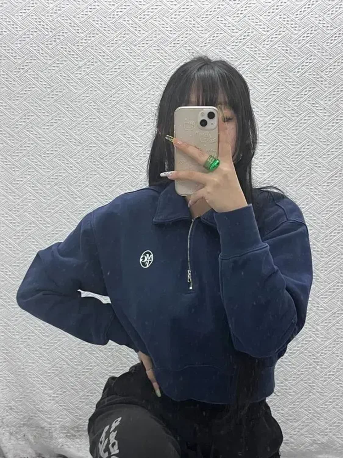 마리테프랑소와저버 여리 크롭 반집업 맨투맨 S C08047 상품이미지2