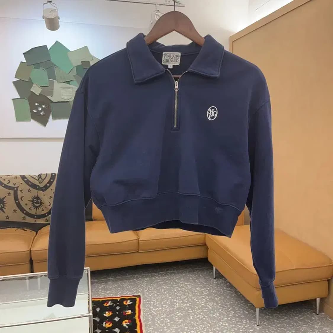 마리테프랑소와저버 여리 크롭 반집업 맨투맨 S C08047 상품이미지3