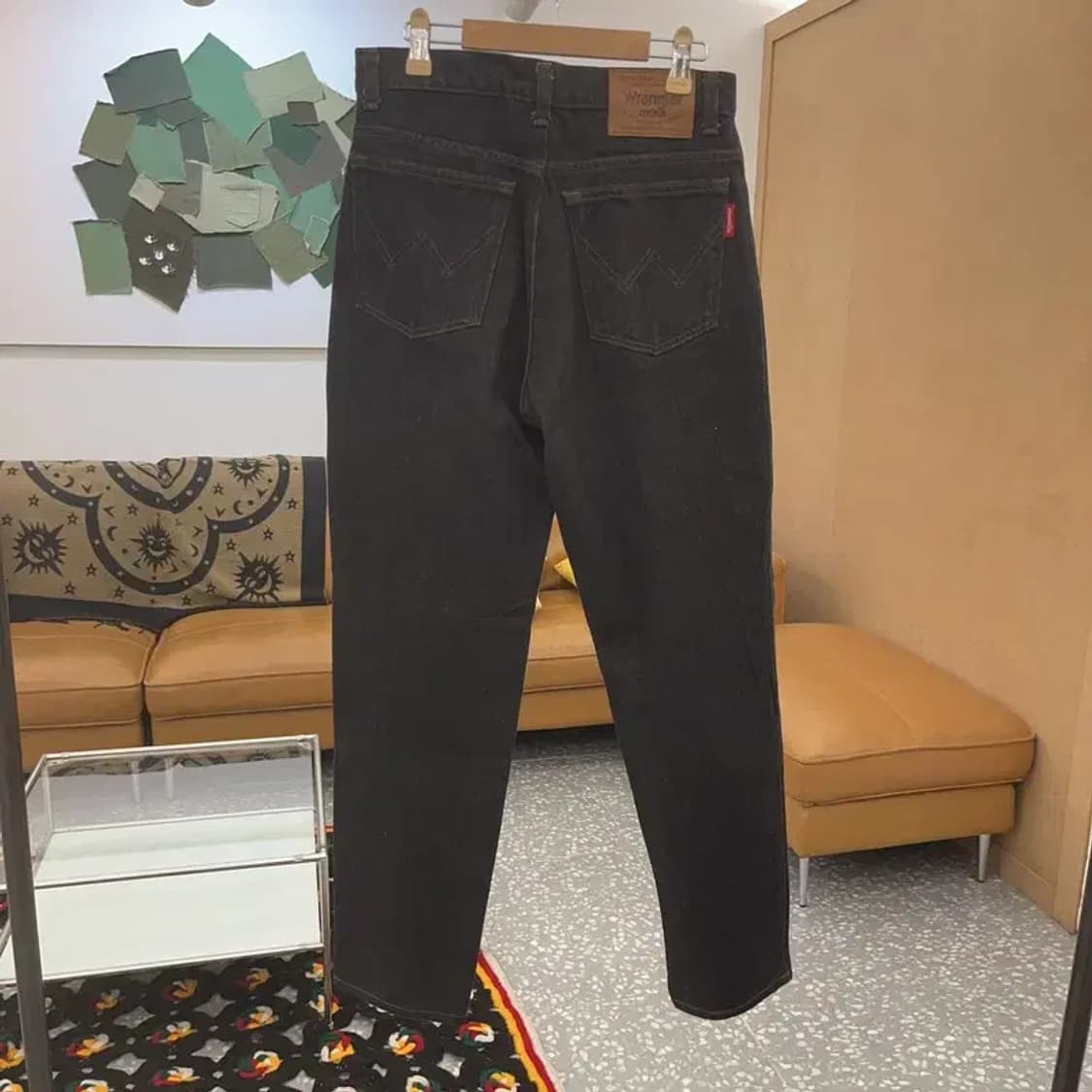 랭글러 빈티지 캐주얼 흑청 데님팬츠 29인치 C08062 상품이미지4