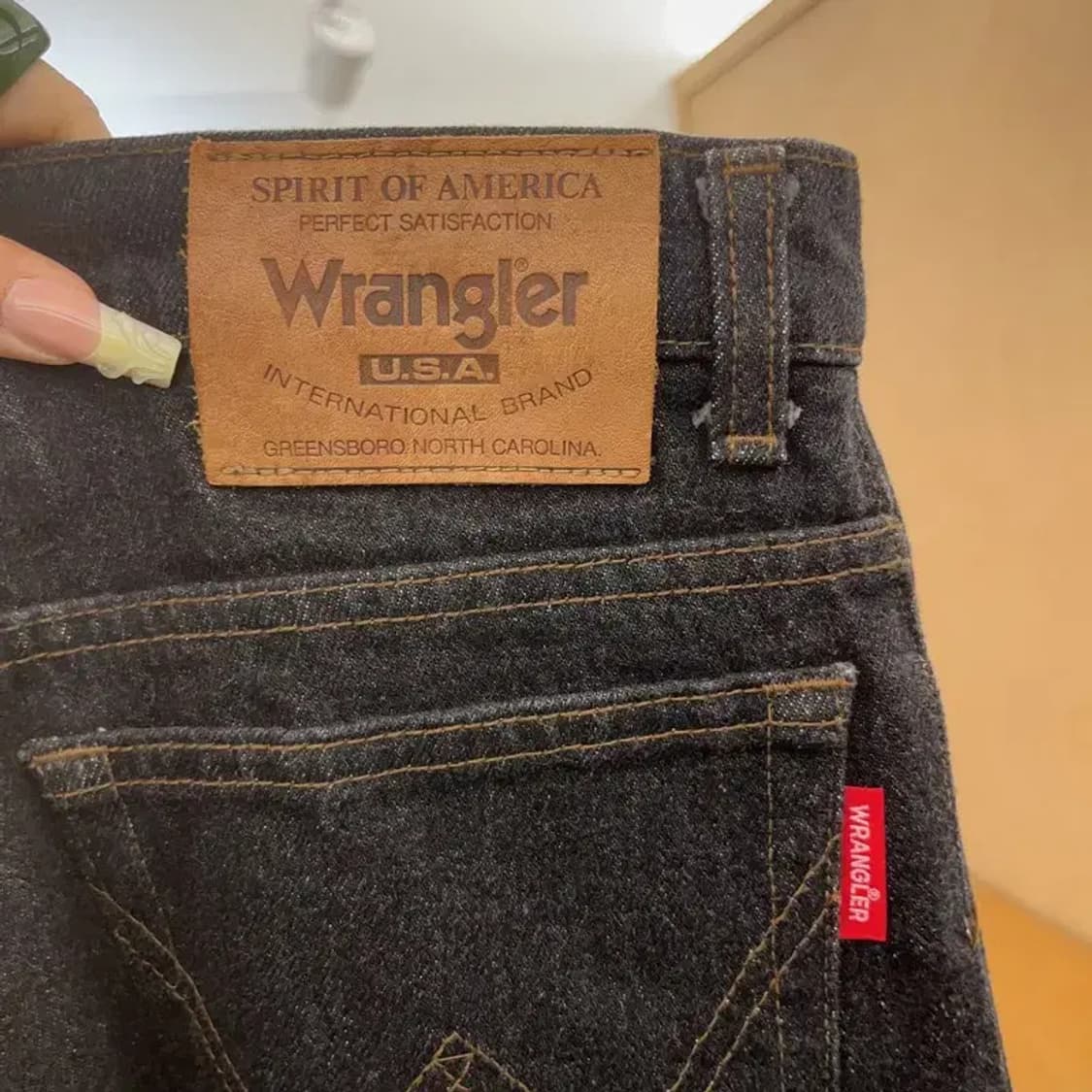 랭글러 빈티지 캐주얼 흑청 데님팬츠 29인치 C08062 상품이미지5