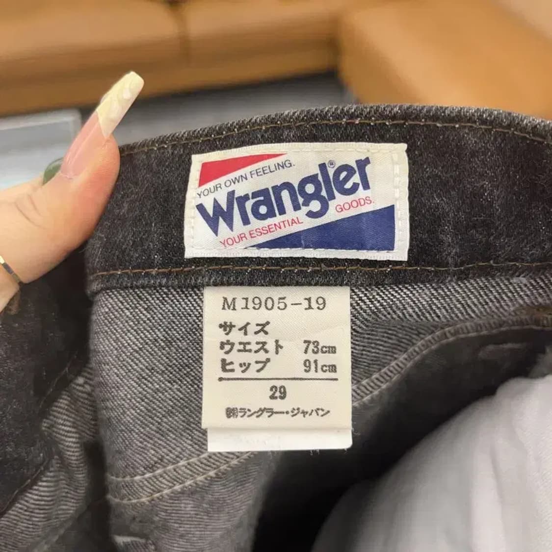 랭글러 빈티지 캐주얼 흑청 데님팬츠 29인치 C08062 상품이미지6