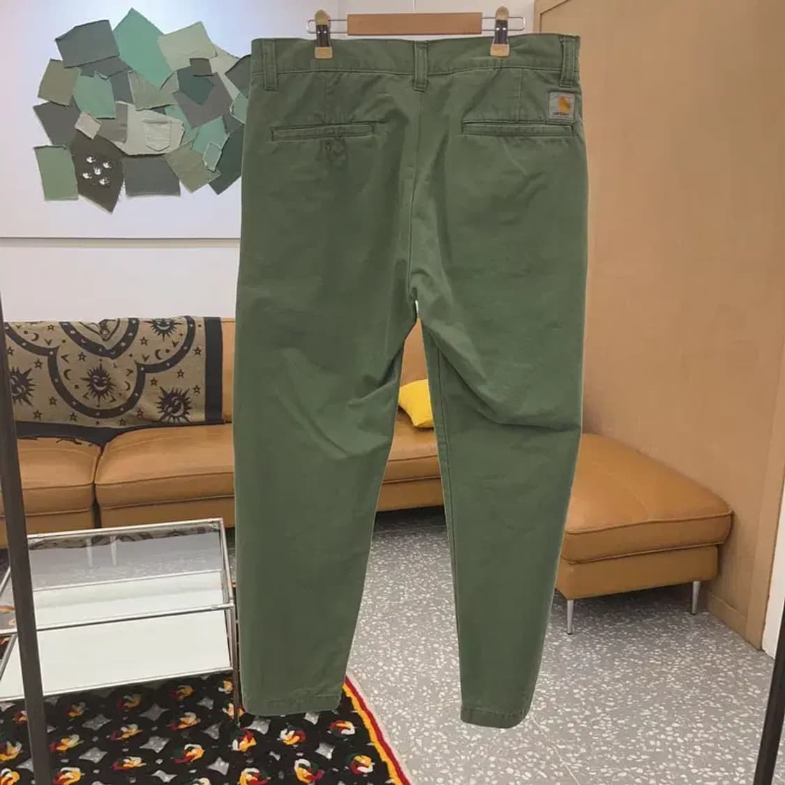 칼하트 빈티지 올리브카키 면바지 코튼팬츠 31인치 C08069 상품이미지4