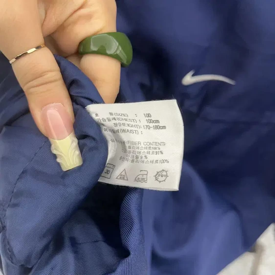 나이키 올드스쿨 레트로 양털기모 돕바 롱패딩 L C08039 상품이미지6