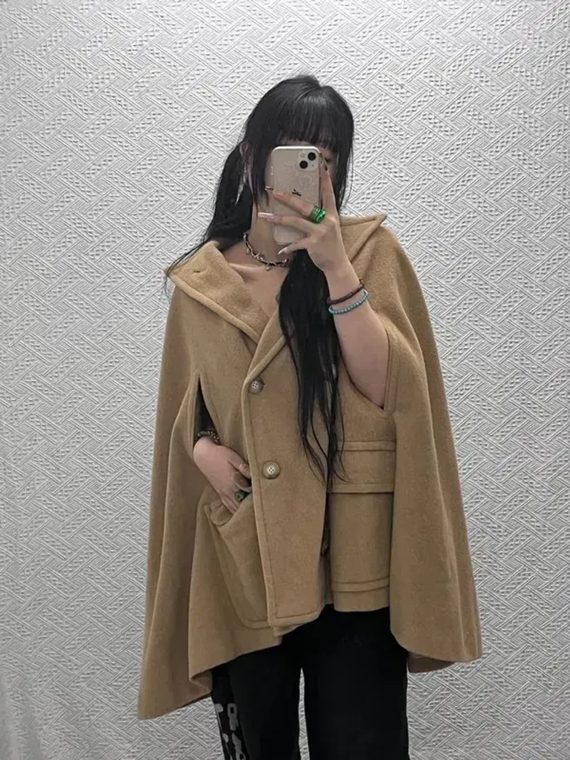 폴로 랄프로렌 모리 낙타털 모직 망토 케이프 코트 M C08042 상품이미지2