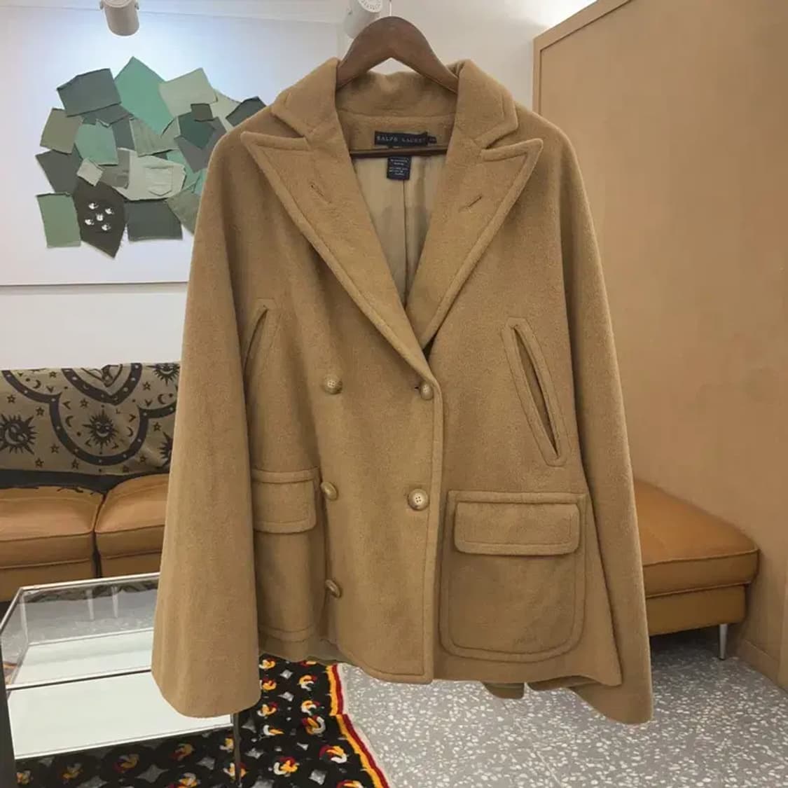 폴로 랄프로렌 모리 낙타털 모직 망토 케이프 코트 M C08042 상품이미지3