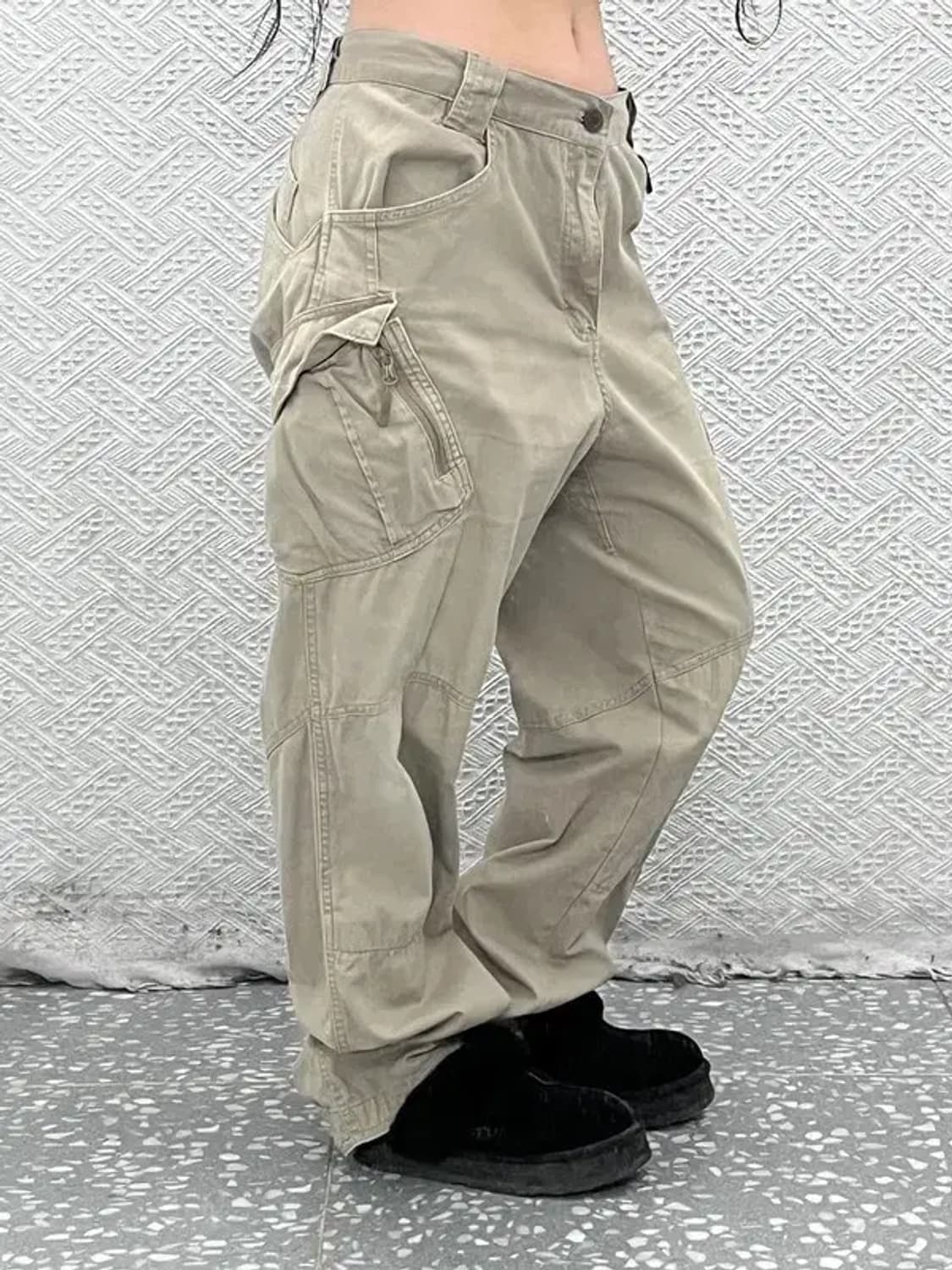 빈티지 아메카지 그런지 베이지 카고팬츠 XL C08072 상품이미지1