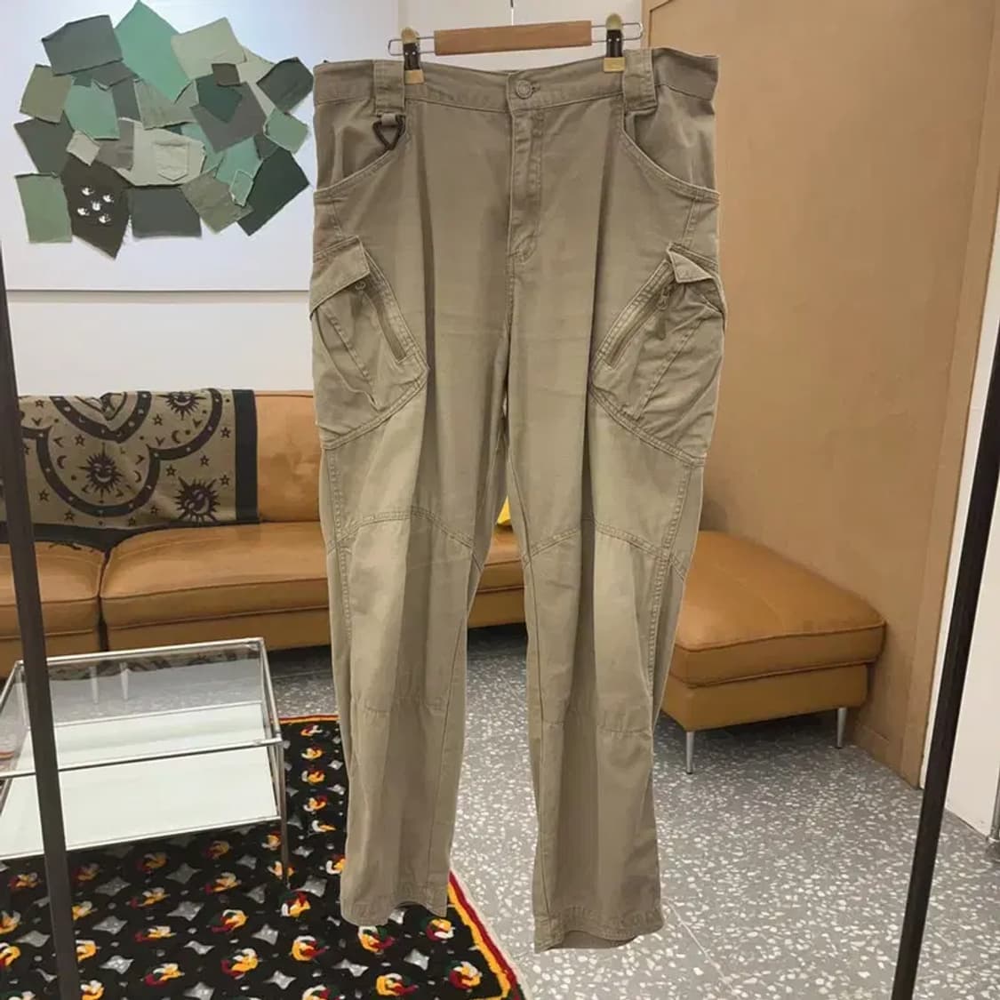 빈티지 아메카지 그런지 베이지 카고팬츠 XL C08072 상품이미지3