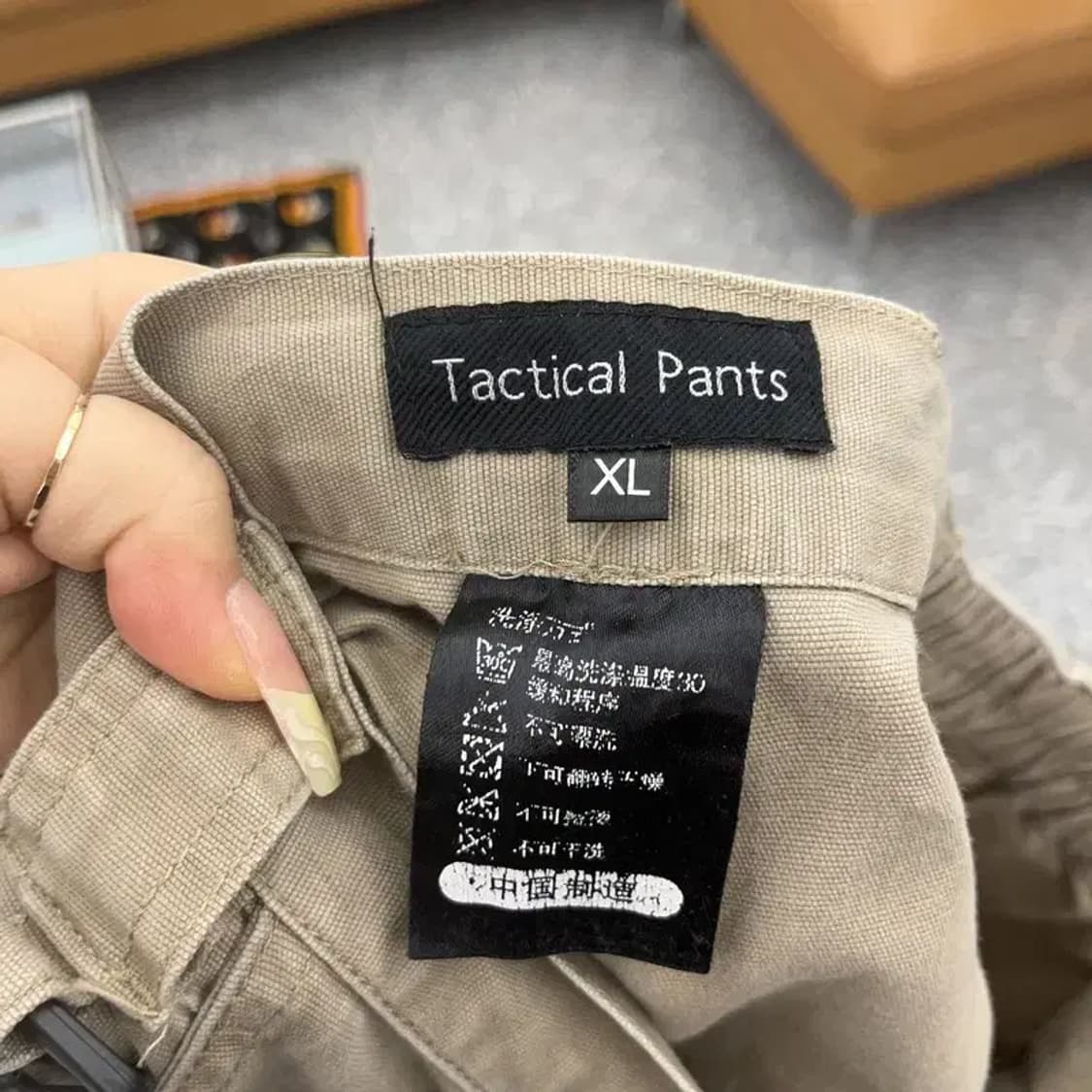 빈티지 아메카지 그런지 베이지 카고팬츠 XL C08072 상품이미지6