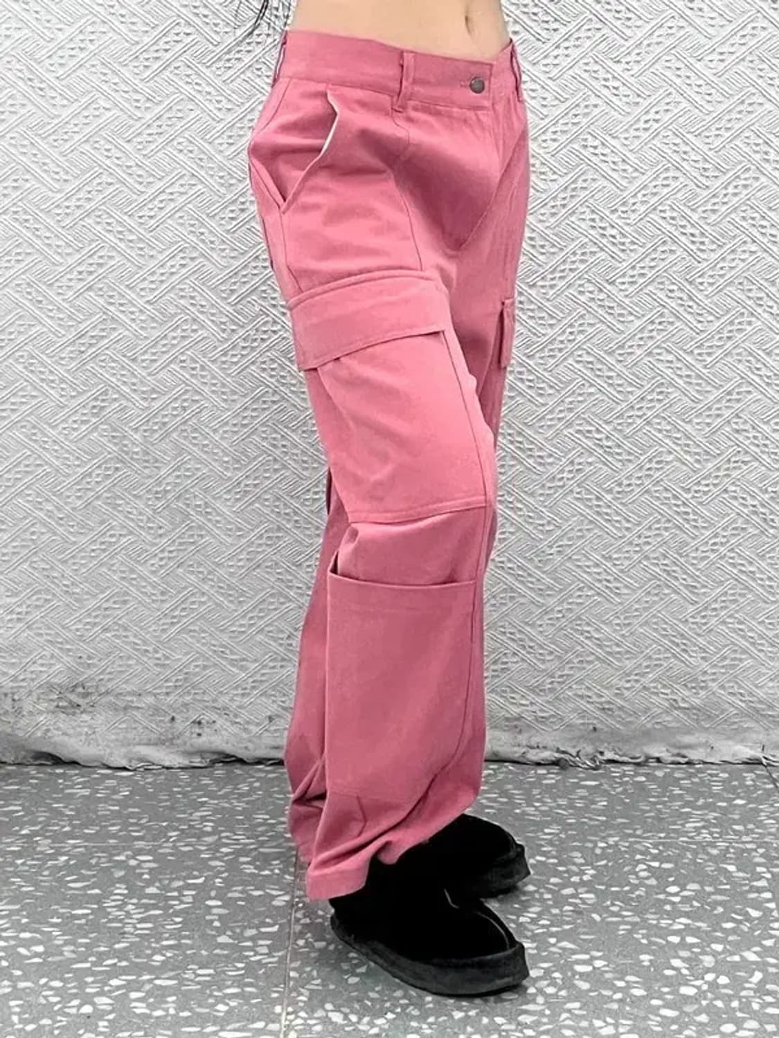 네스티킥 빈티지 스트릿 Y2K 핑크코랄 카고팬츠 L C08075 상품이미지2