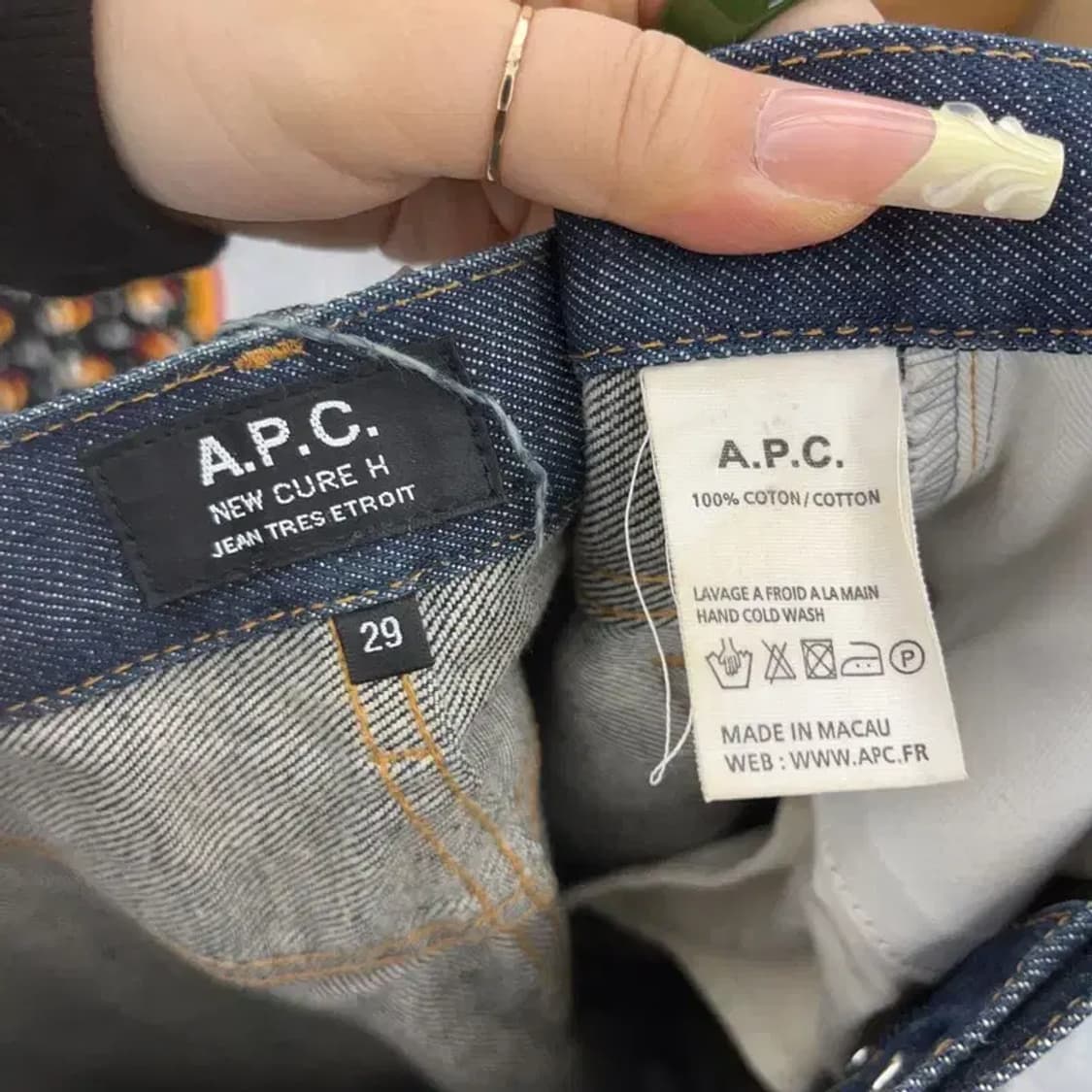 아페쎄 A.P.C 쁘띠 뉴 스탠다드 셀비지 데님팬츠 29인치 C08068 상품이미지5