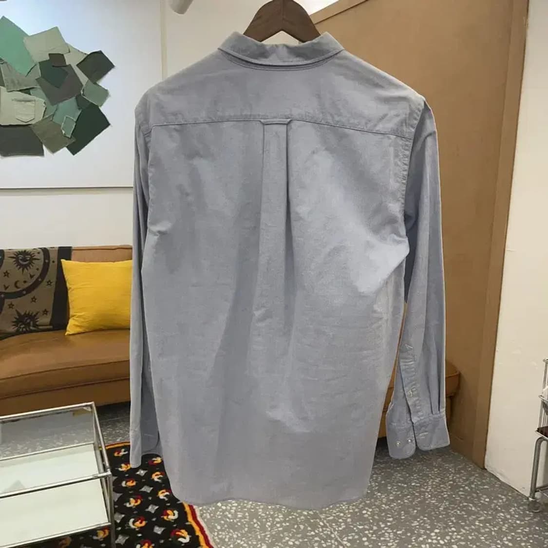 유니클로 빈티지 모던캐주얼 라이트블루 셔츠 L C08085 상품이미지4