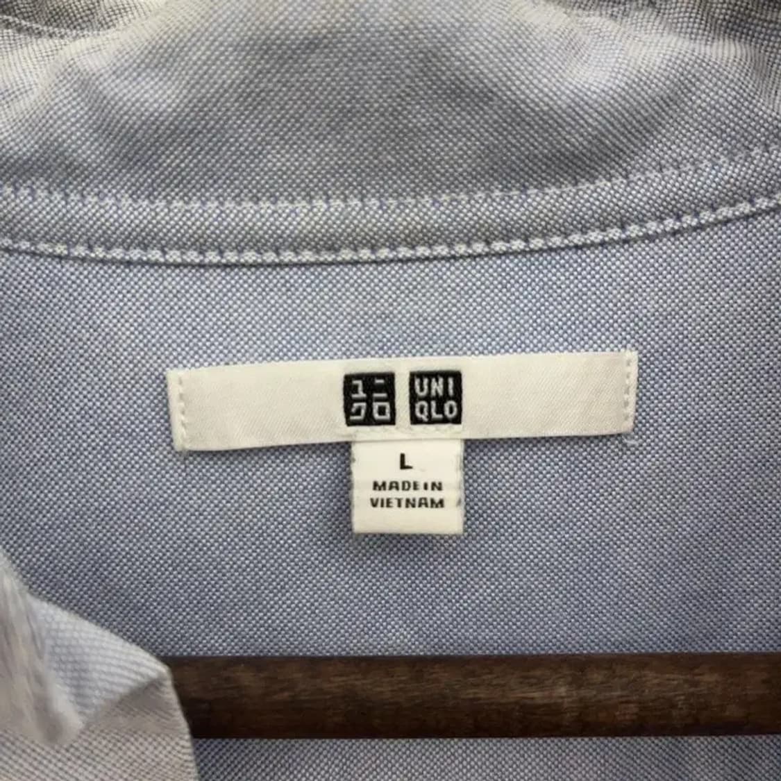 유니클로 빈티지 모던캐주얼 라이트블루 셔츠 L C08085 상품이미지5