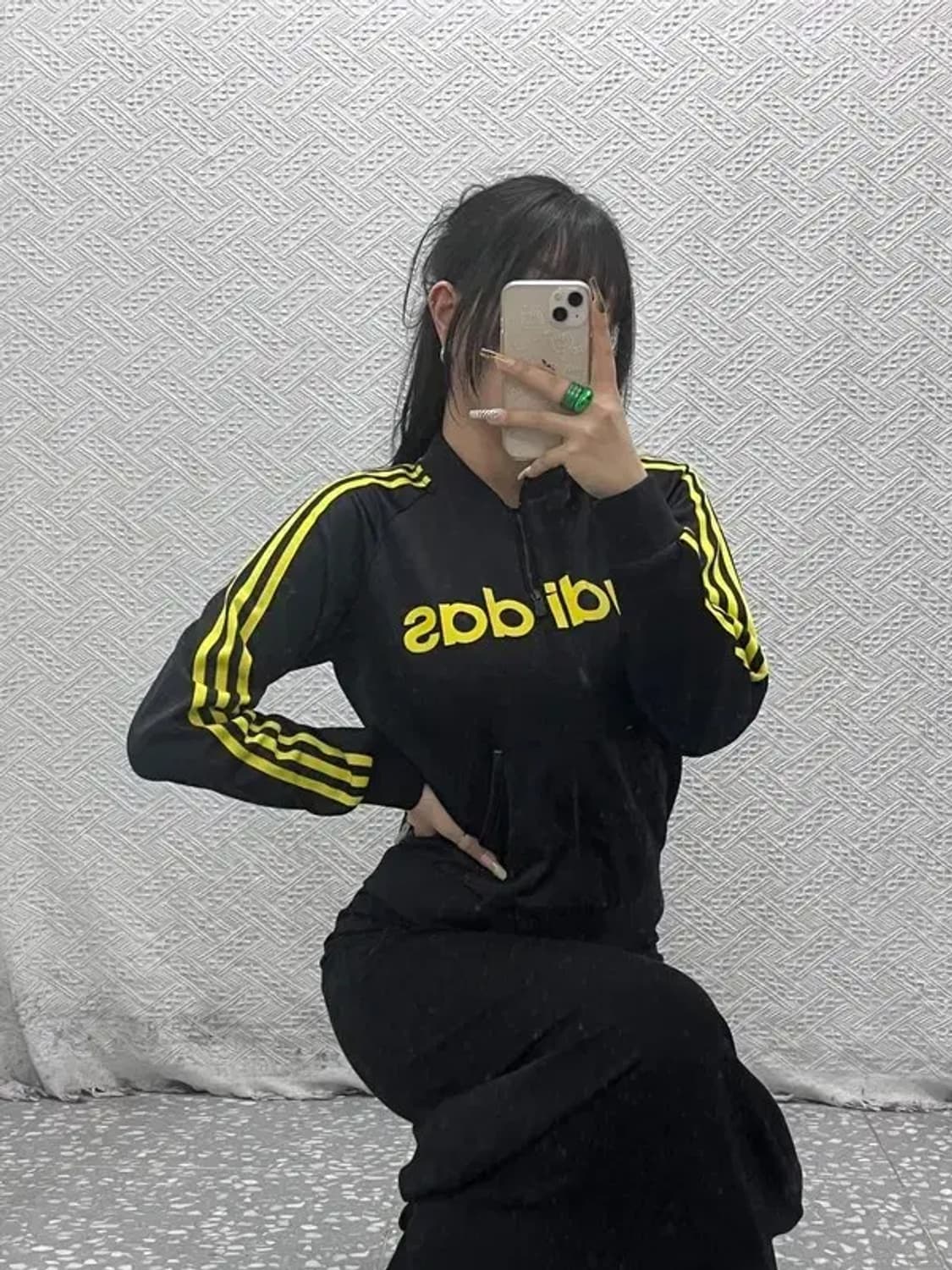 아디다스 Y2K 레트로 스펠아웃 빅로고 집업 져지 90 C08101 상품이미지1