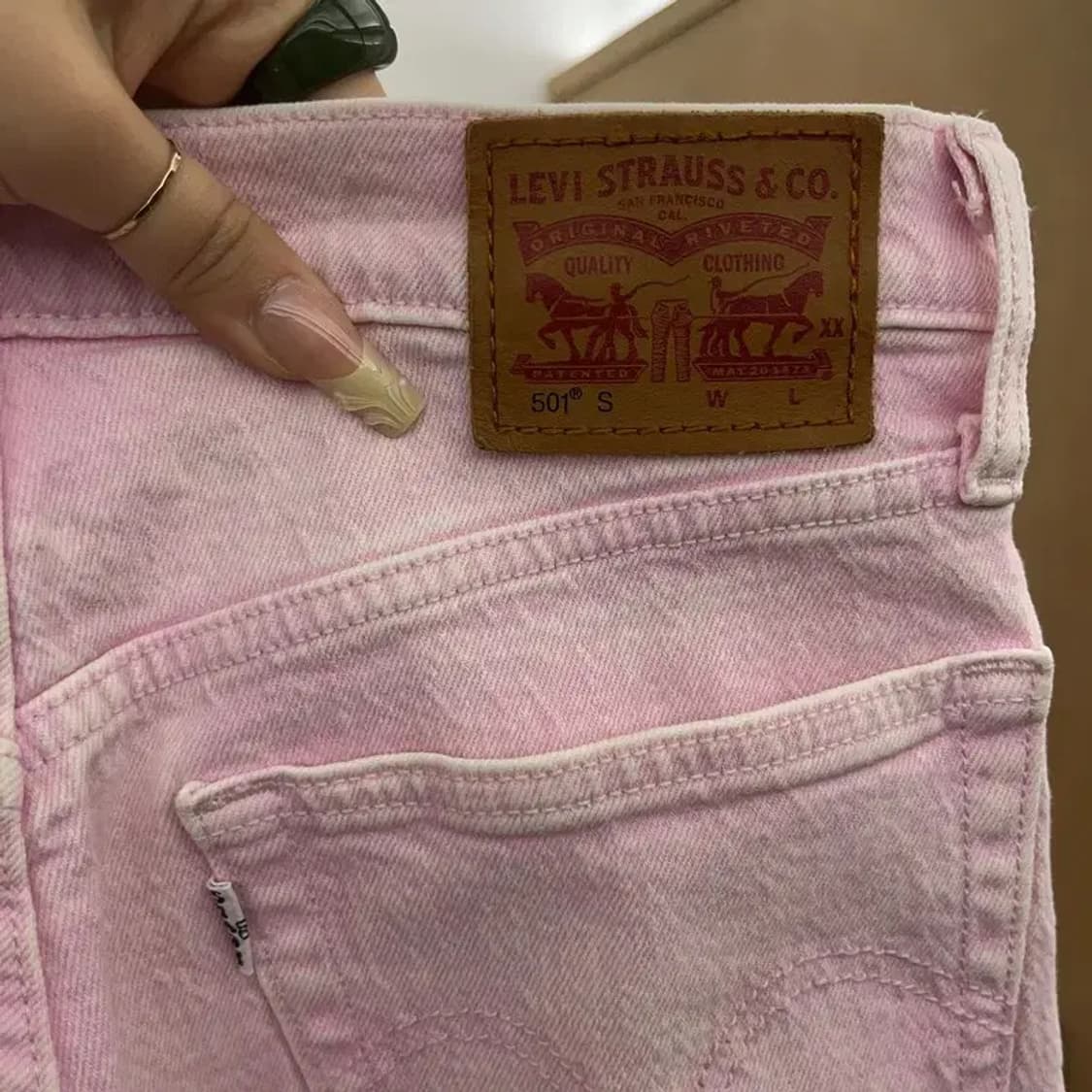 리바이스 501 화이트탭 딸기우유 데님 청바지 28인치 C08113 상품이미지5