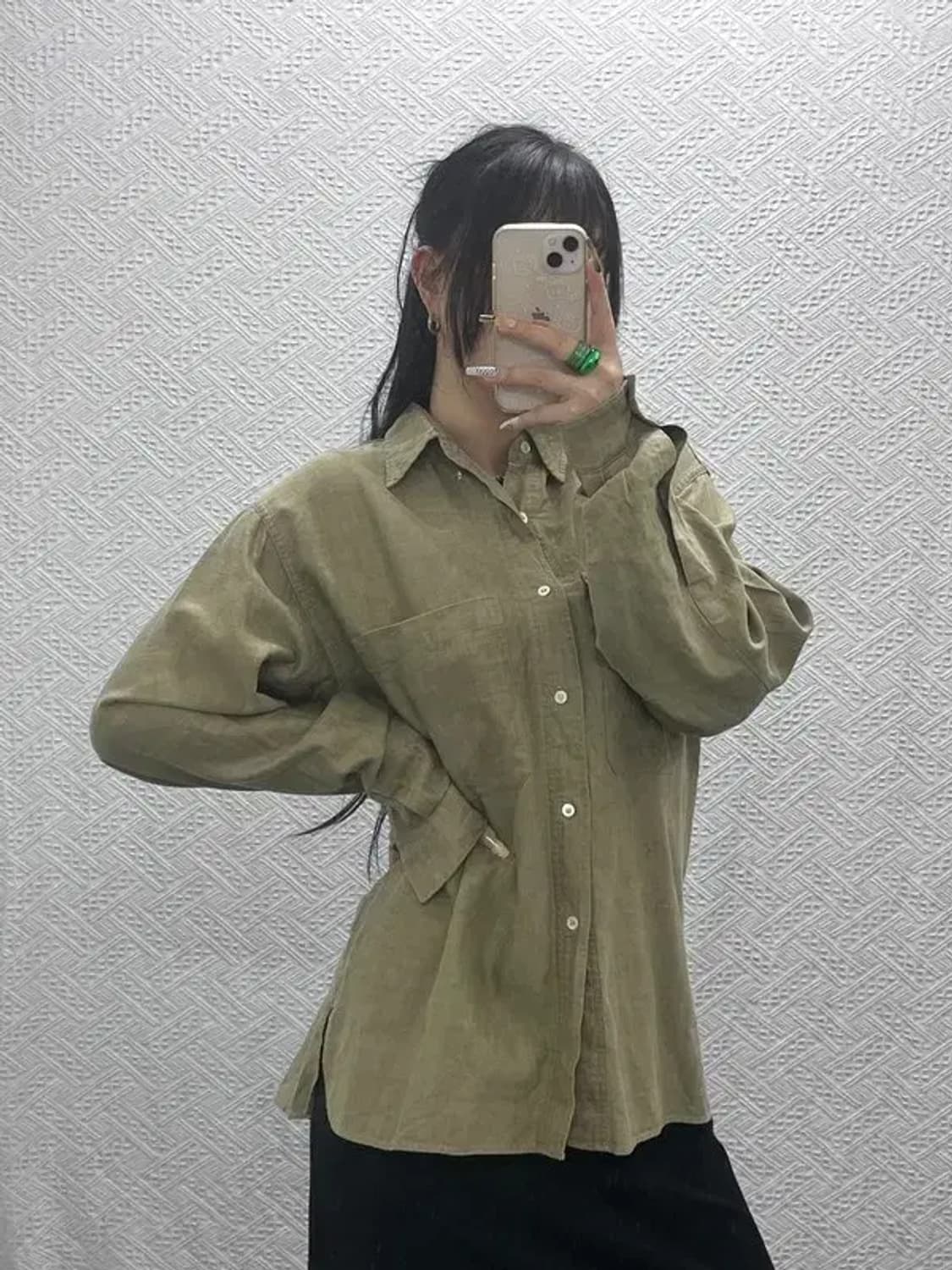 스톤아일랜드 빈티지 컨트리 딥카키 셔츠 M C08086 상품이미지2