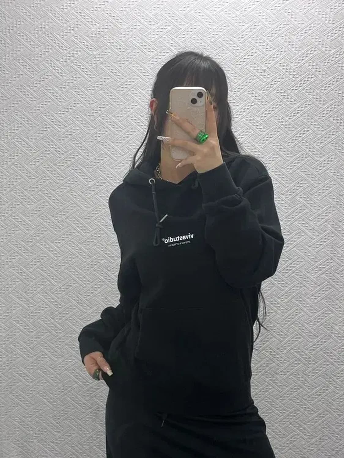 비바스튜디오 빈티지 캐주얼 프린팅로고 후드티 S C08095 상품이미지2