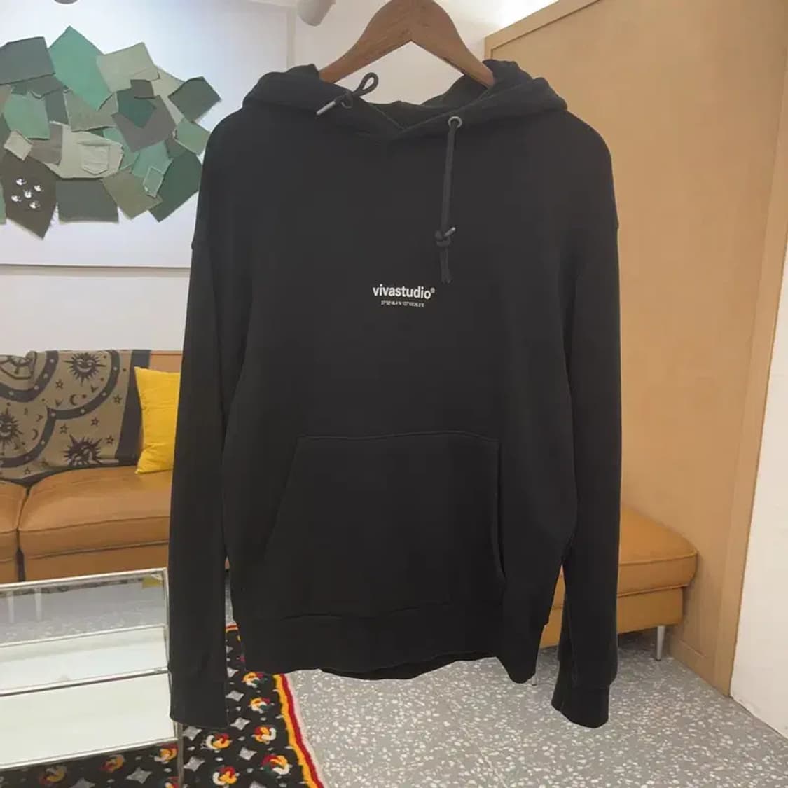 비바스튜디오 빈티지 캐주얼 프린팅로고 후드티 S C08095 상품이미지3