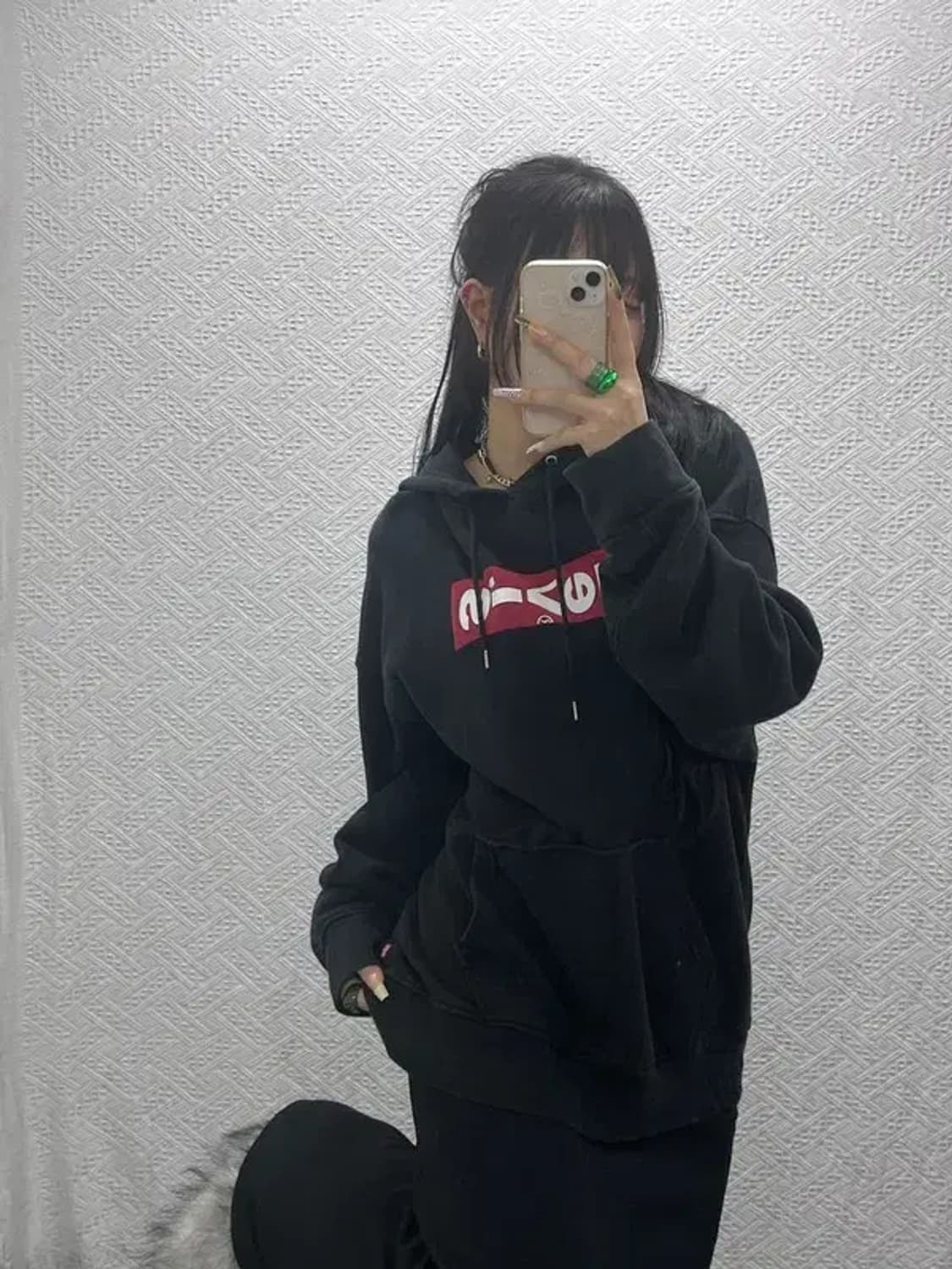 리바이스 캐주얼 레트로 빅로고 약기모 후드티 L C08096 상품이미지2