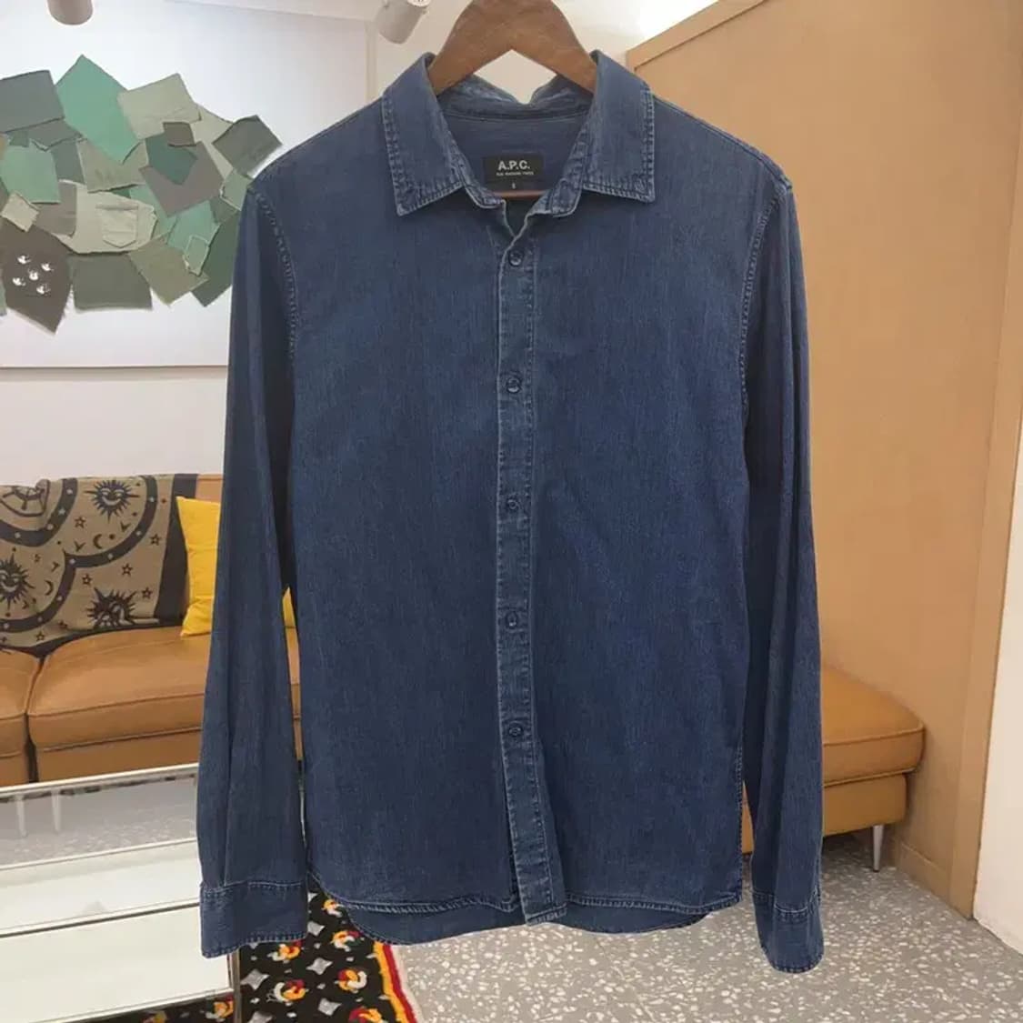 아페세 APC 올드스쿨 빈티지 캐주얼 데님 셔츠 S C08091 상품이미지3