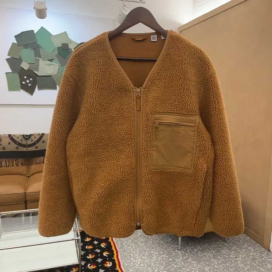 유니클로 U 빈티지 폭닥 뽀글이 후리스 자켓 M C08119 상품이미지3