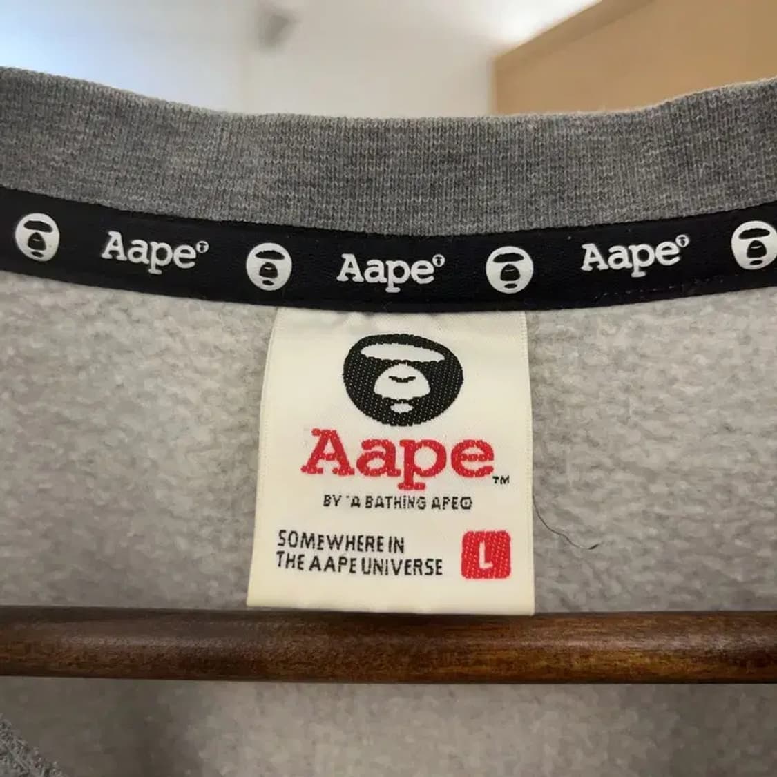 베이프 AAPE 빈티지 키치 빅로고 기모 맨투맨 L C08136 상품이미지5